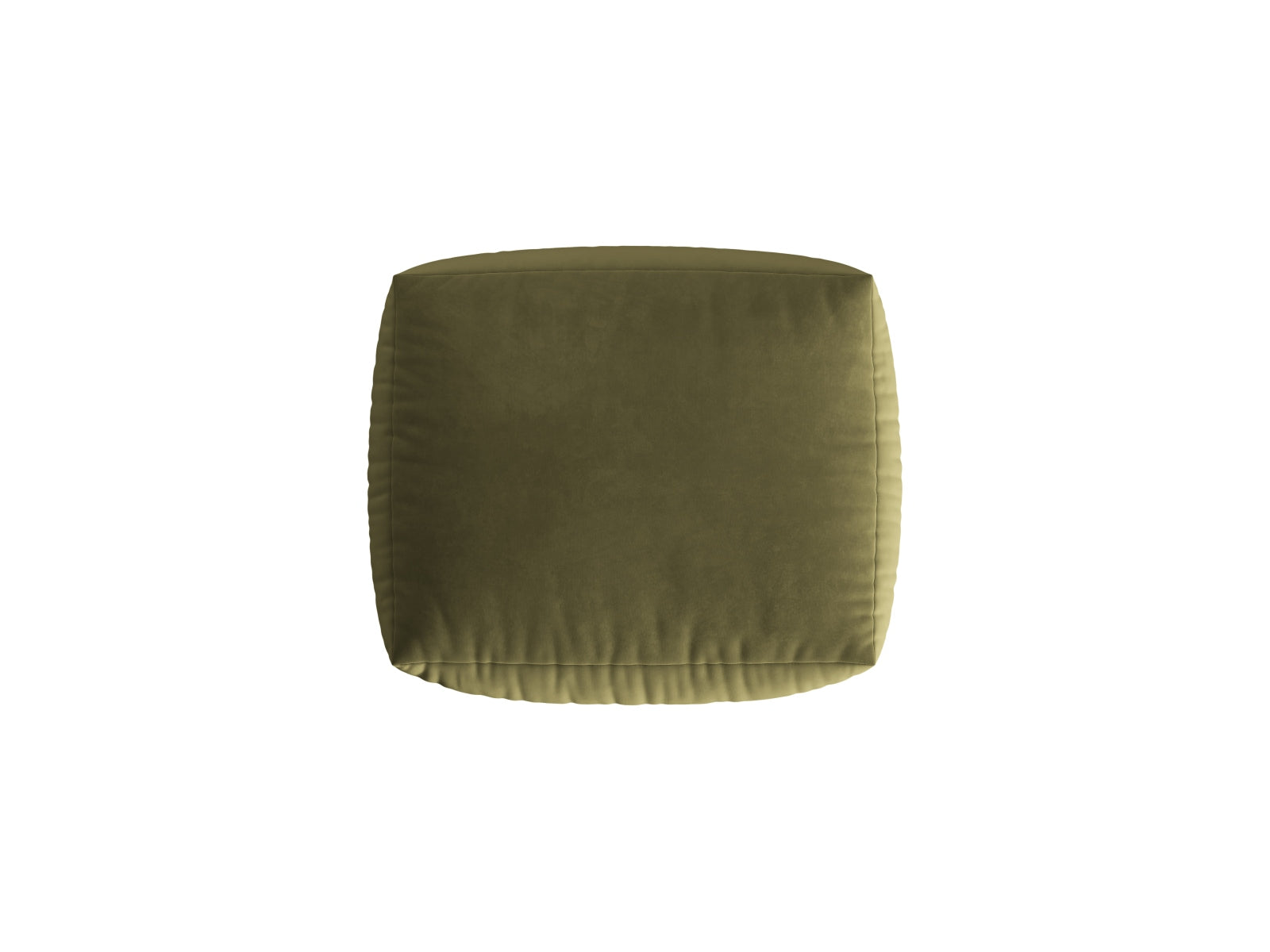 Eleganter Chris Velour Pouf 1 Sitzer in zartem Hellgrün, vielseitig einsetzbar und ideal für moderne Wohnkonzepte von Micadoni.