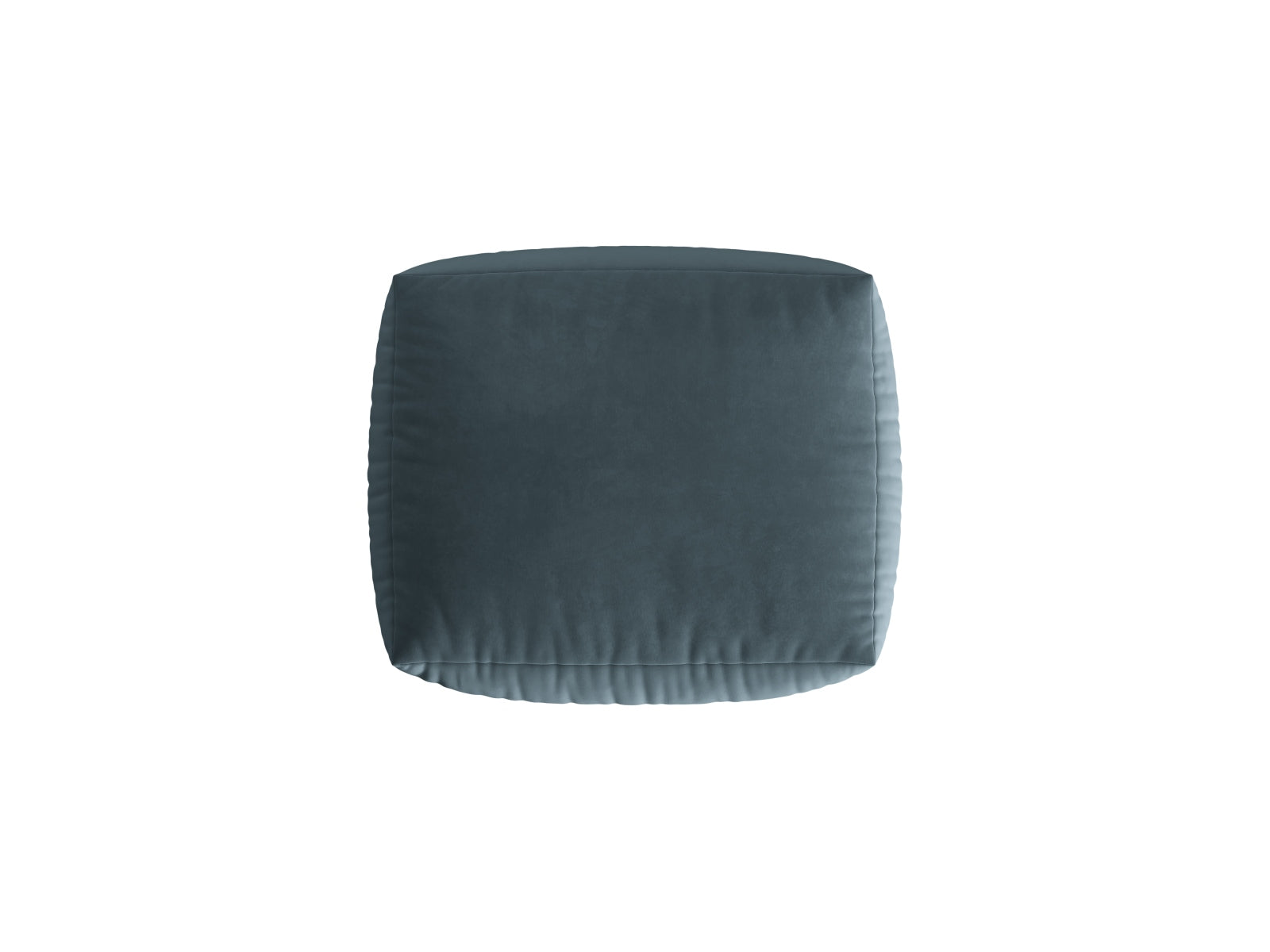 Stylischer Chris Velour Pouf in zartem Pastellblau, perfekt für moderne Wohnkonzepte. Modular und vielseitig einsetzbar von Micadoni.