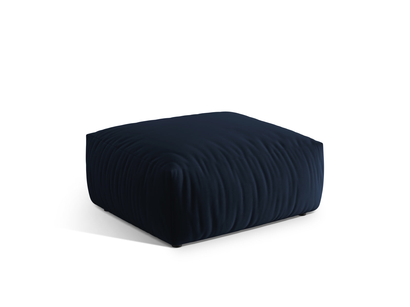Eleganter Chris Velour Pouf in Royal Blue, ideal für stilvolle Wohnräume. Teil der modularen Sofaserie von Micadoni.