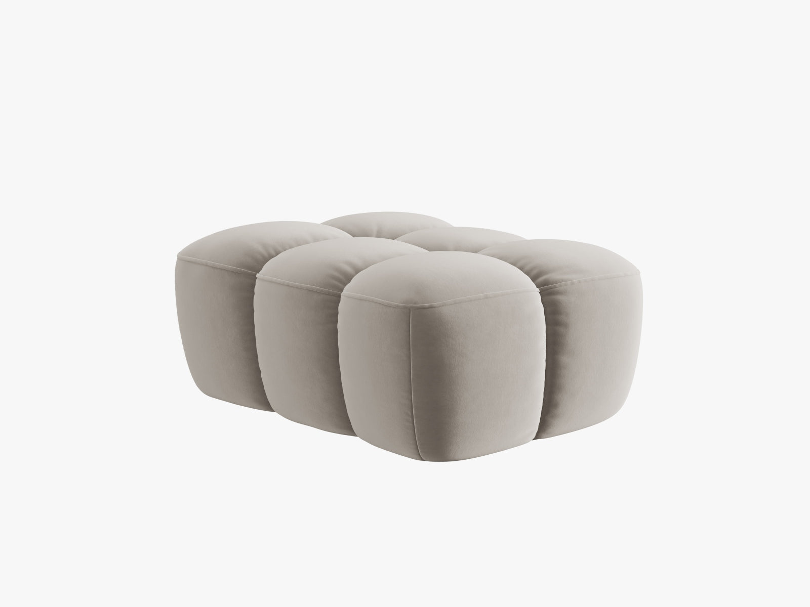 Lisa Velour Pouf 1 Sitzer in Light Beige präsentiert im Onlineshop von KAQTU Design AG. Modulares Sofa ist von Micadoni