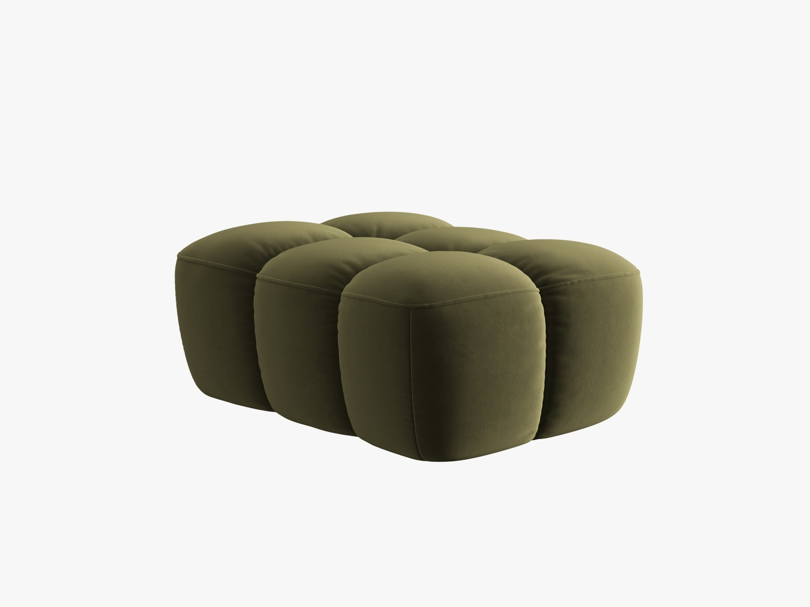 Lisa Velour Pouf 1 Sitzer in Light Green präsentiert im Onlineshop von KAQTU Design AG. Modulares Sofa ist von Micadoni