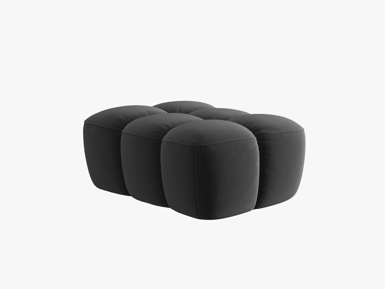 Lisa Velour Pouf 1 Sitzer in Dark Grey präsentiert im Onlineshop von KAQTU Design AG. Modulares Sofa ist von Micadoni