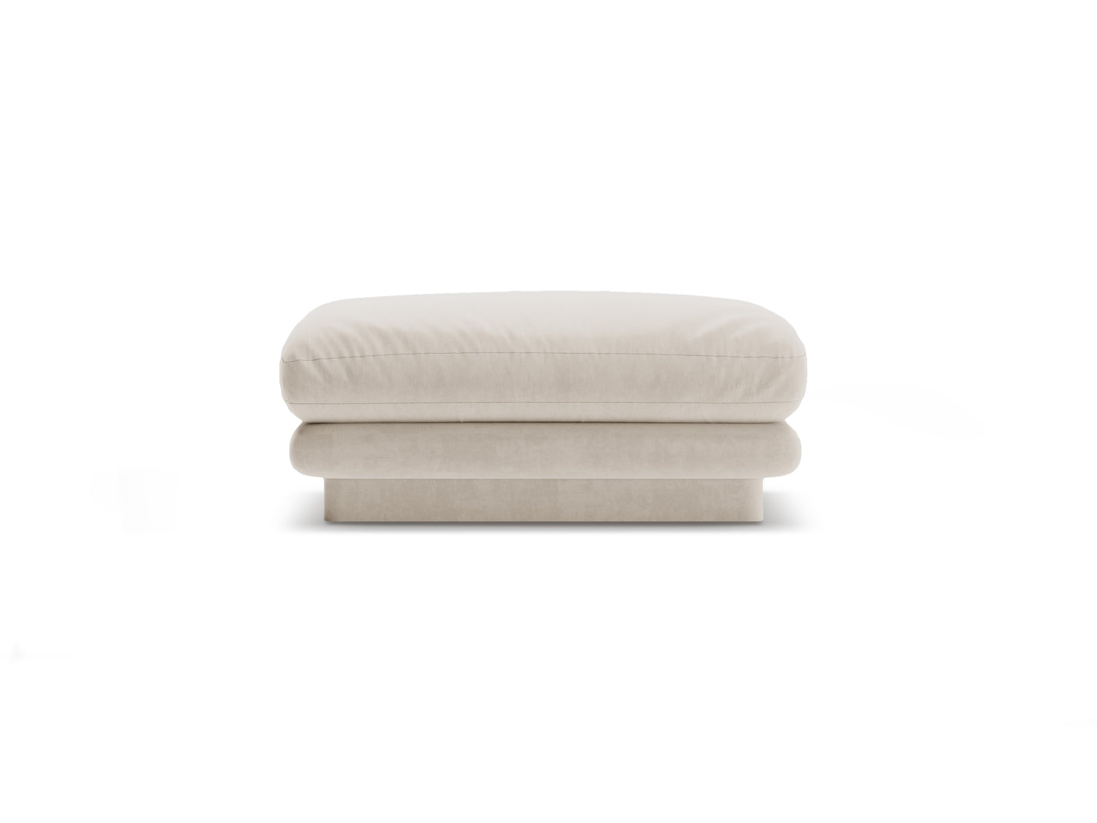 Torino Velour Pouf 1 Sitzer in Ecru präsentiert im Onlineshop von KAQTU Design AG. Modulares Sofa ist von Micadoni