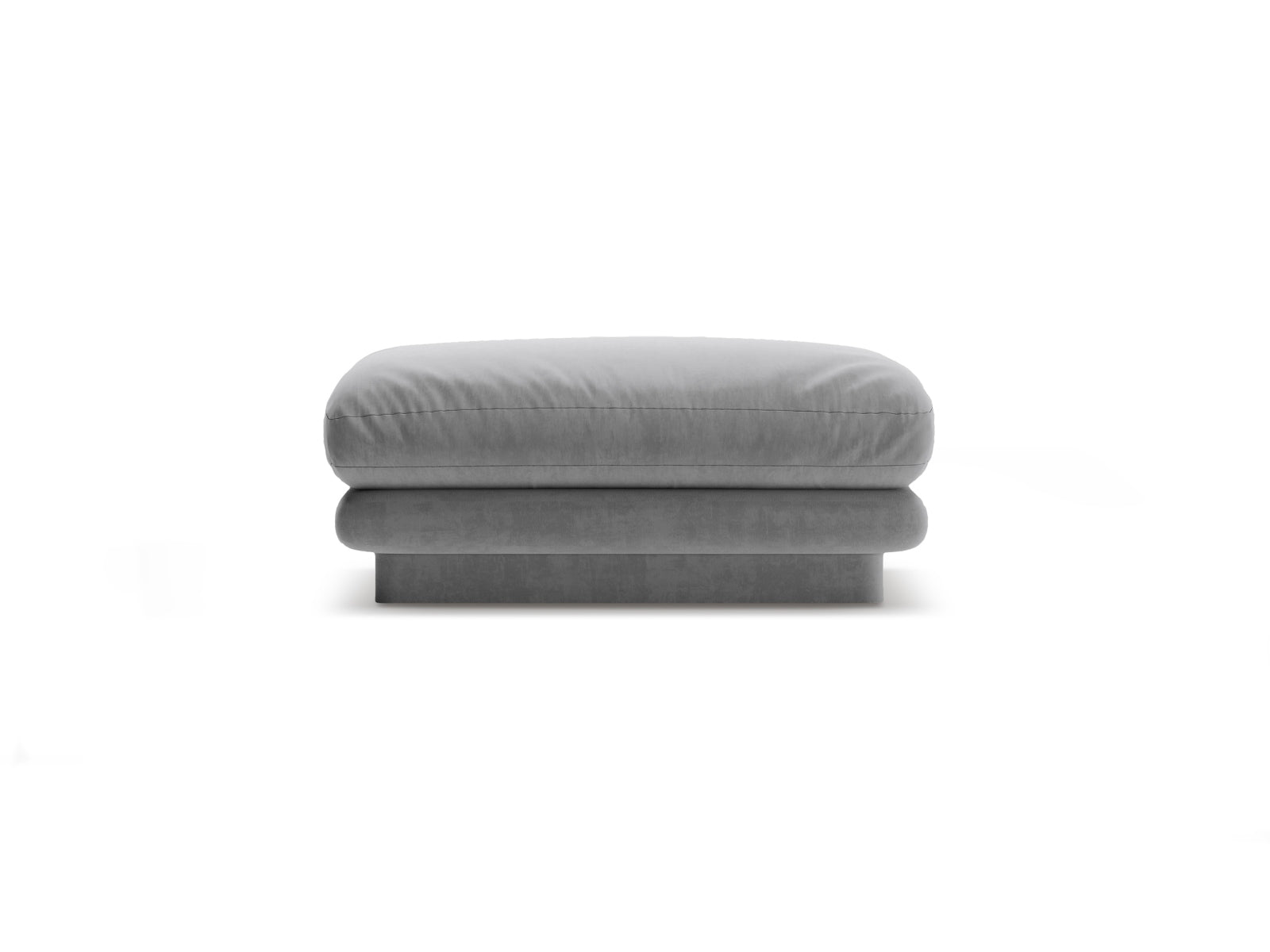 Torino Velour Pouf 1 Sitzer in Light Grey präsentiert im Onlineshop von KAQTU Design AG. Modulares Sofa ist von Micadoni