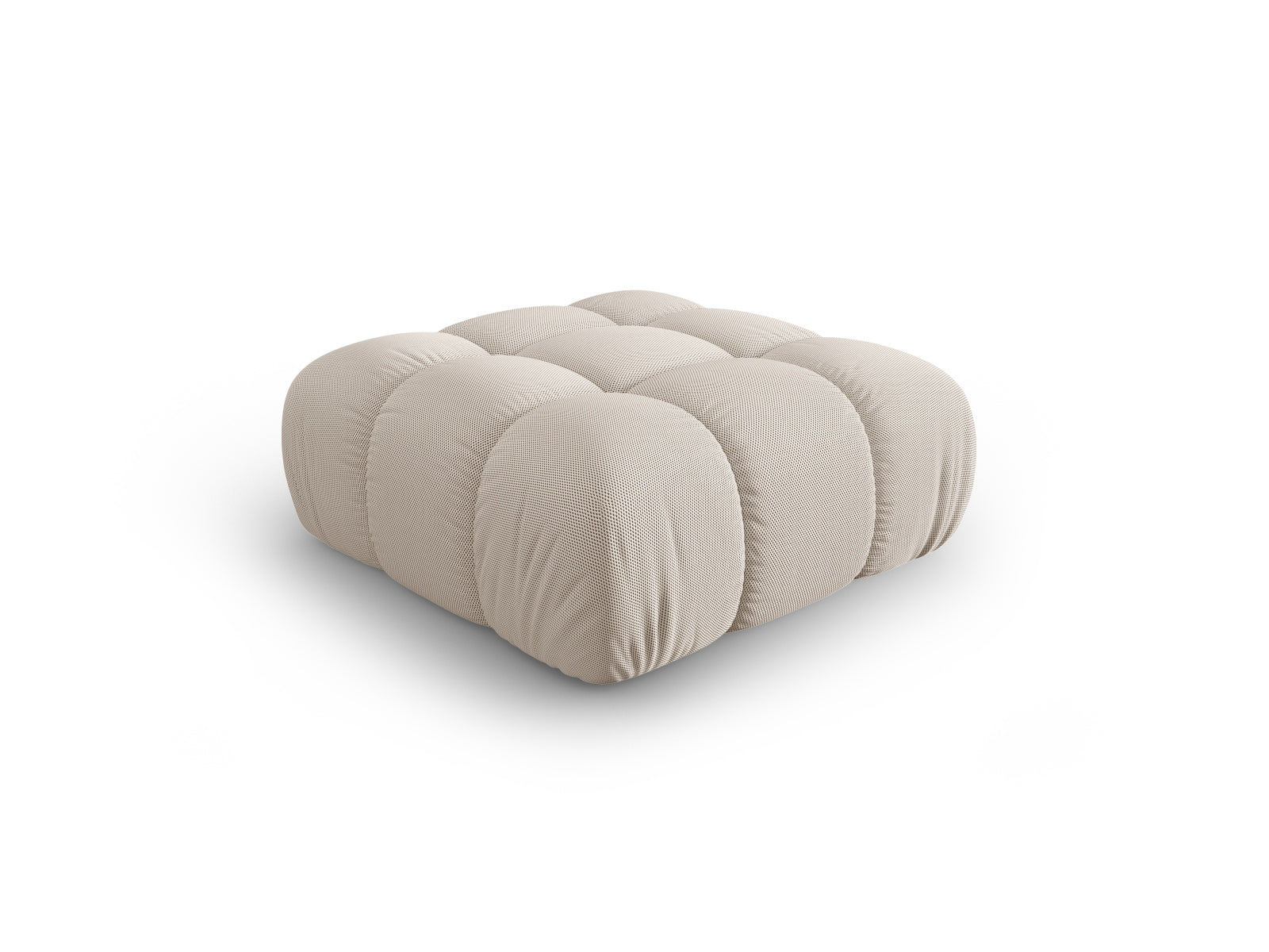 Eleganter Bellis Pouf von Micadoni in sanftem Beige, ideal für stilvolle Wohnräume. Komfortabler Sitz mit modernem Design.