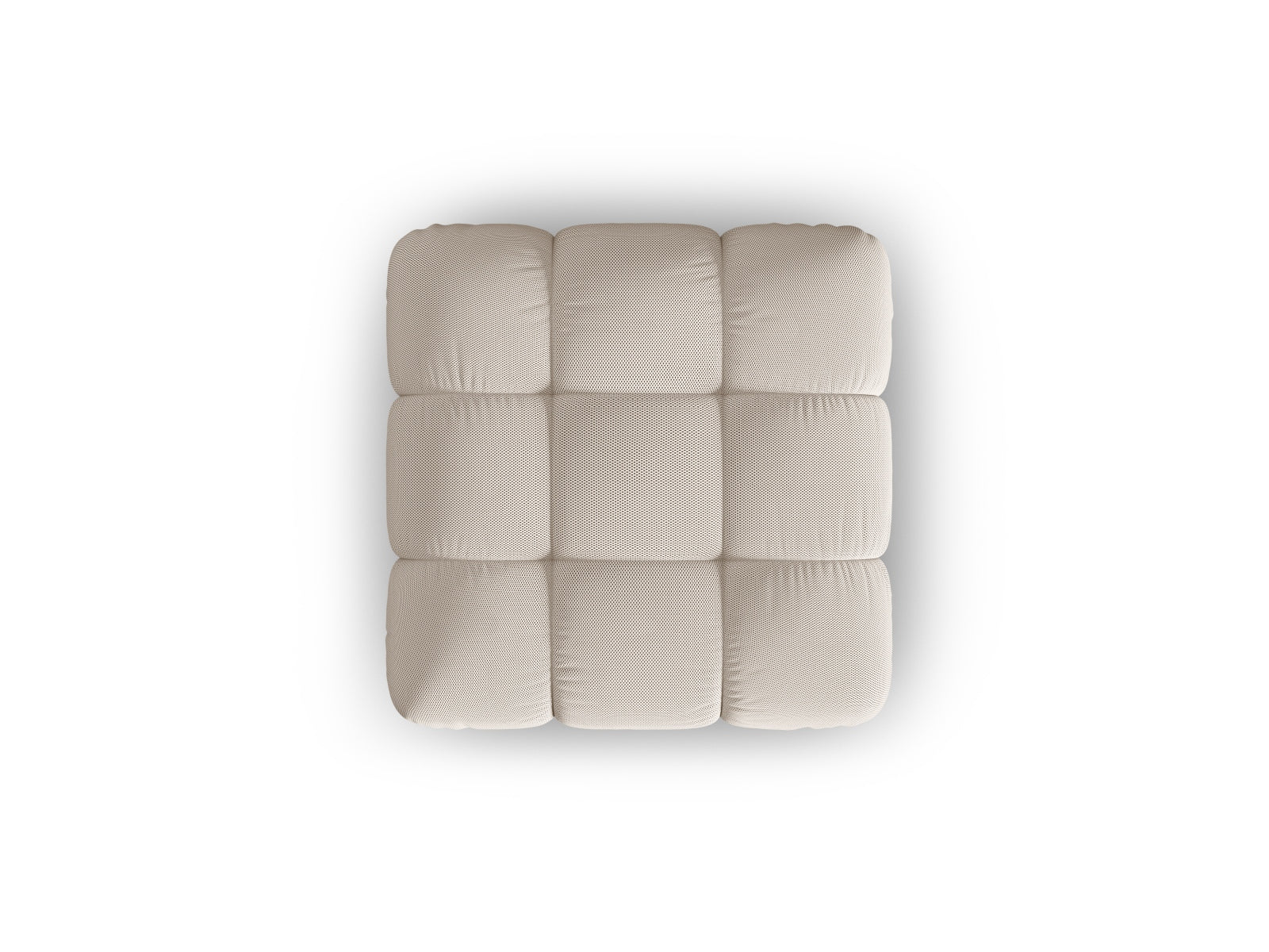 Moderner Bellis Pouf von Micadoni in zartem Beige, perfekt für gemütliche Ecken. Bietet stilvollen Komfort und vielseitige Einsatzmöglichkeiten.