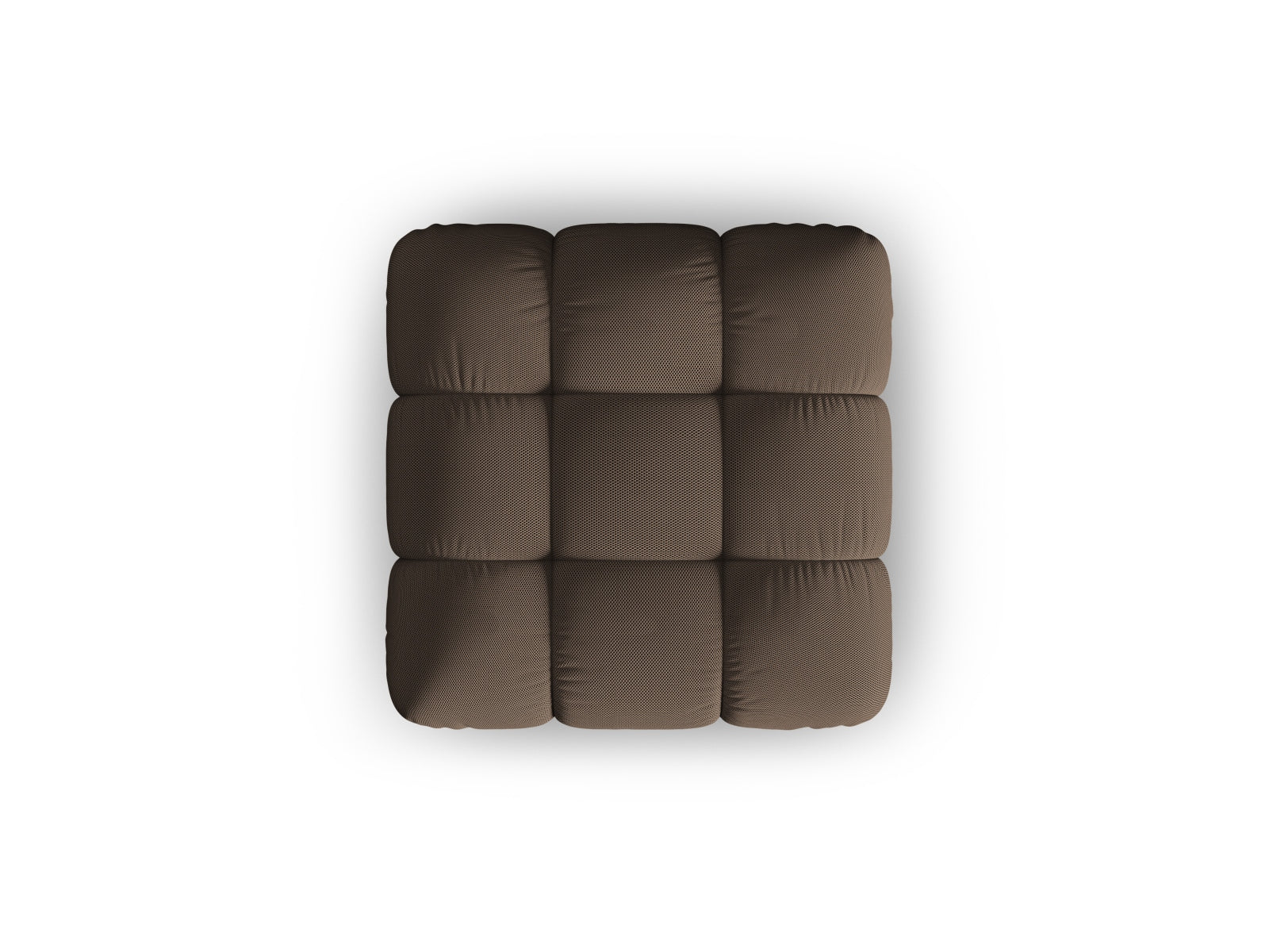 Stilvoller Bellis Pouf von Micadoni, 94 cm, in einem warmen Braunton, perfekt für entspannte Momente und moderne Inneneinrichtungen.