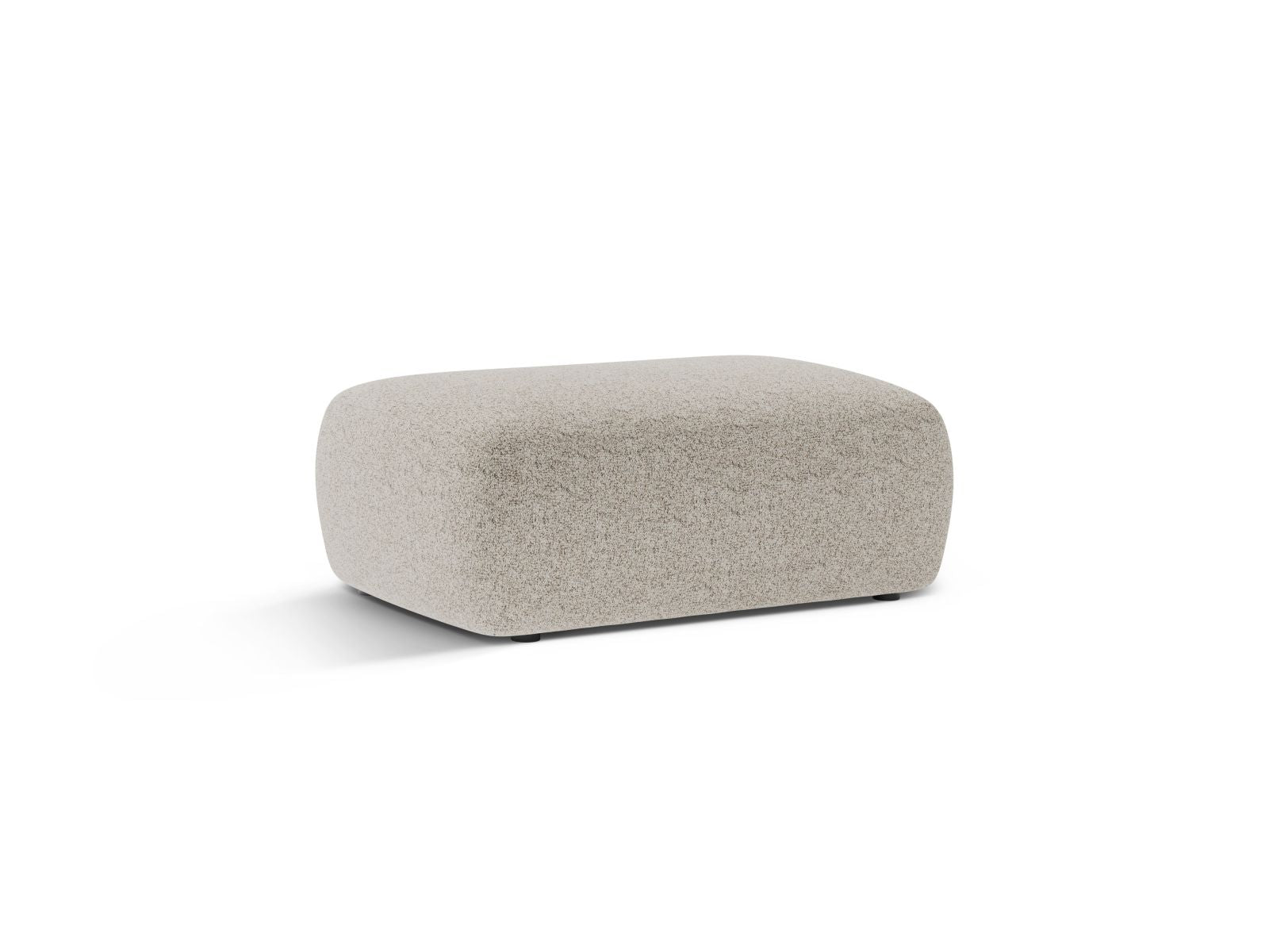 Stylischer 1-Sitzer Pouf Kate in elegantem Beige Melange, ideal für moderne Wohnräume. Hochwertige Verarbeitung von Micadoni.
