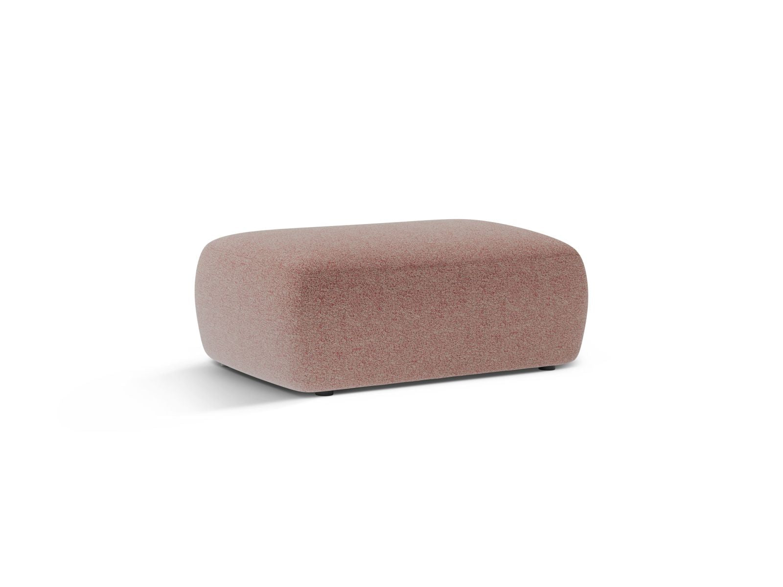 Stylischer 1-Sitzer Pouf Kate in sanftem Pink Melange, ideal für moderne Wohnräume. Hochwertige Verarbeitung von Micadoni.