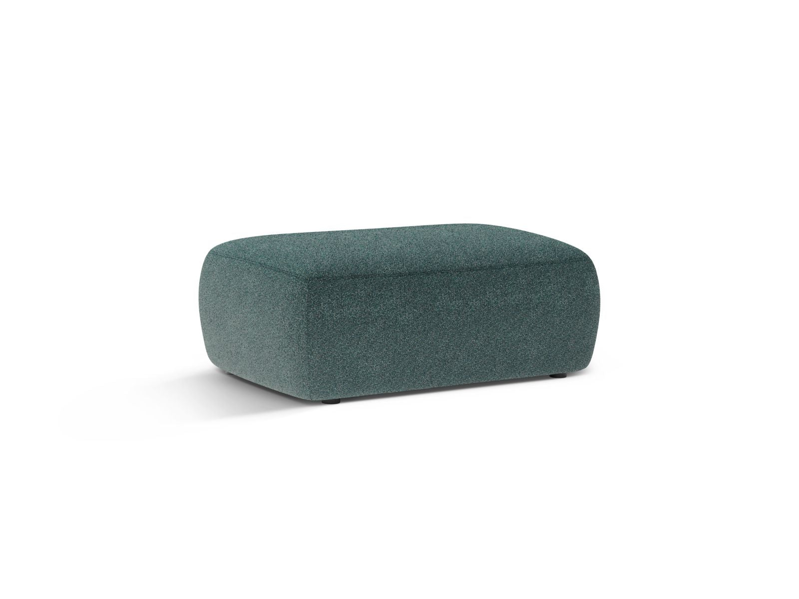 Stylischer 1-Sitzer Pouf Kate in grün-blauem Melange-Design, ideal für moderne Wohnräume, erhältlich bei KAQTU Design AG.