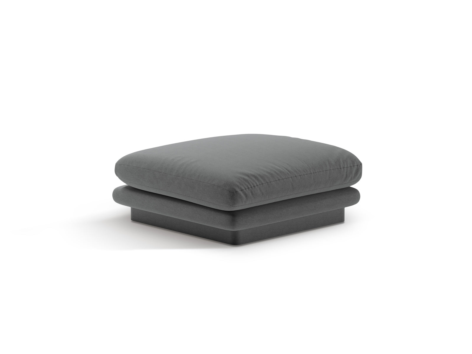 Stylischer Torino Pouf 1 Sitzer in Dunkelgrau von Micadoni, ideal für modulares Sofa-Design und moderne Wohnräume.