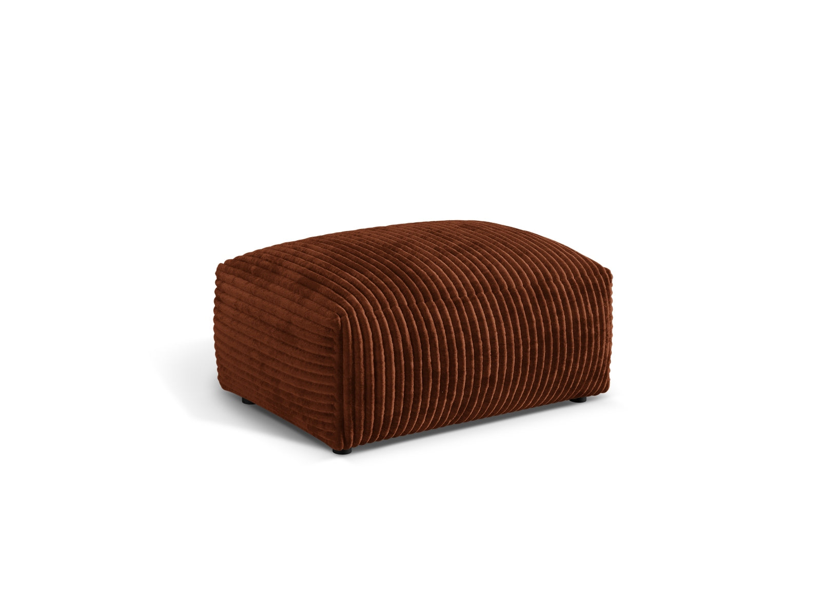 Eleganter Martina Pouf 1 Sitz in warmem Brick-Tilia, ideal für stilvolle Akzente in jedem Raum. Hochwertige Verarbeitung von Micadoni.