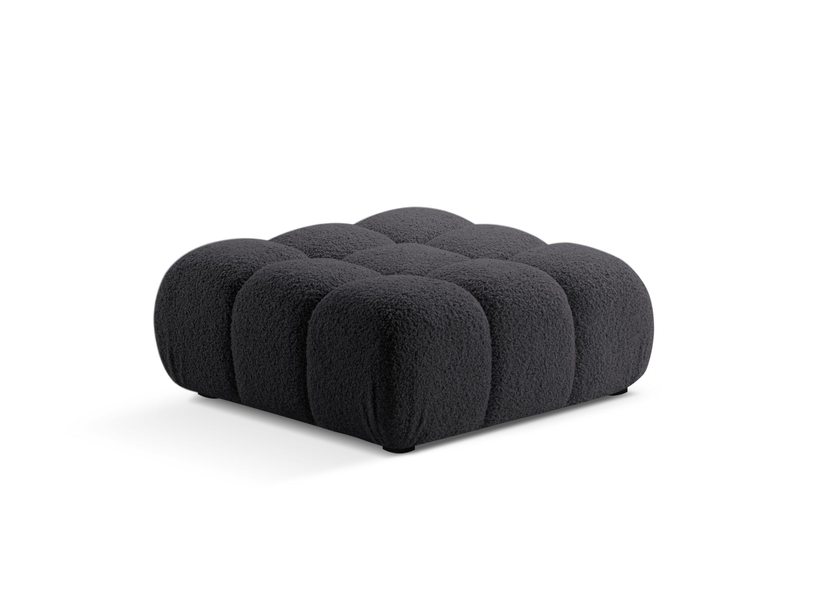 Stylischer Bellis Pouf mit einem Durchmesser von 94 cm in Graphit, ideal für gemütliche Sitzgelegenheiten und moderne Wohnräume.