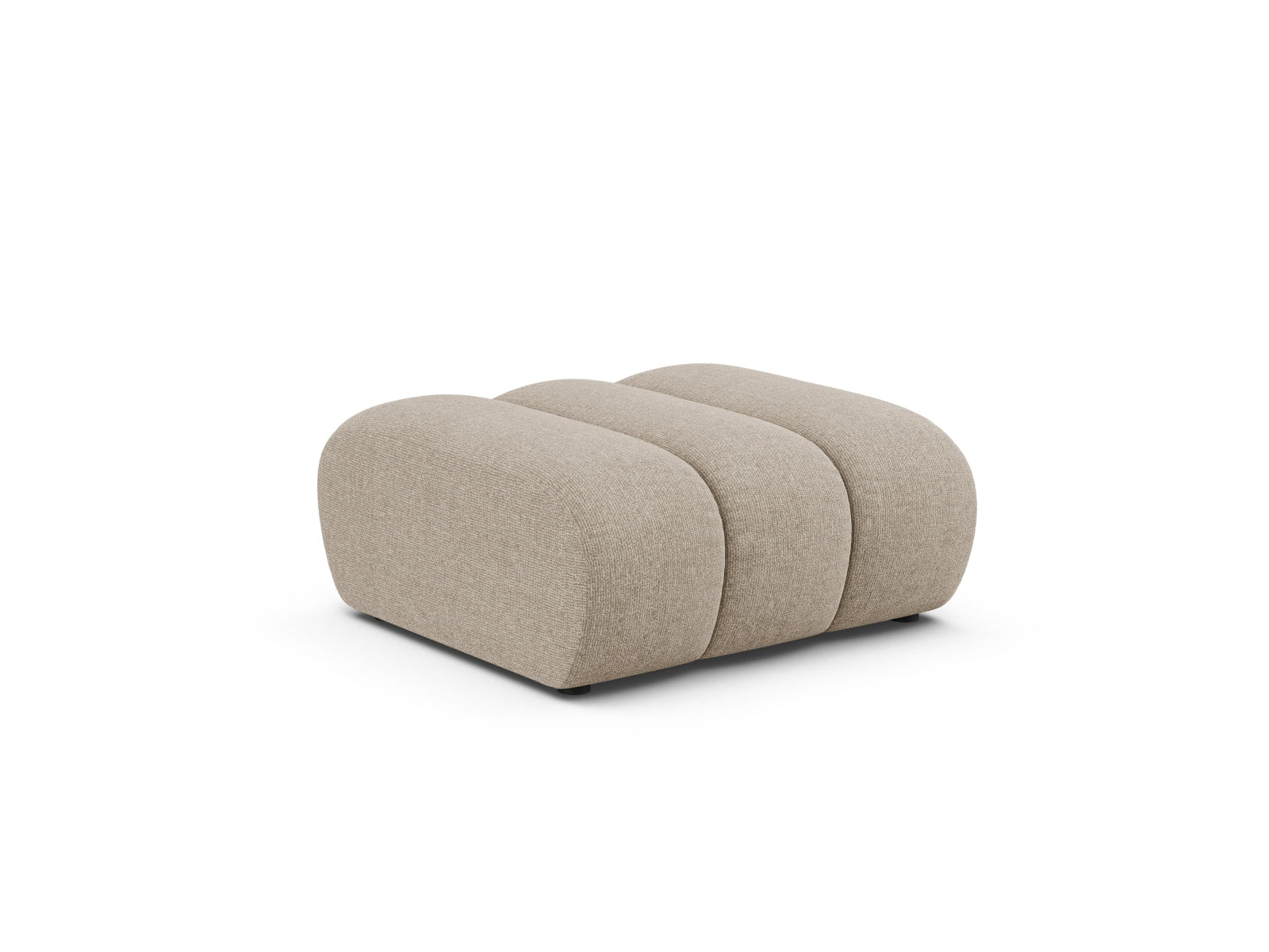 Eleganter Lupine Pouf 1 Sitzer in dunkelbeige, ideal für modulares Sofa-Design von Micadoni, stilvoll und vielseitig einsetzbar.