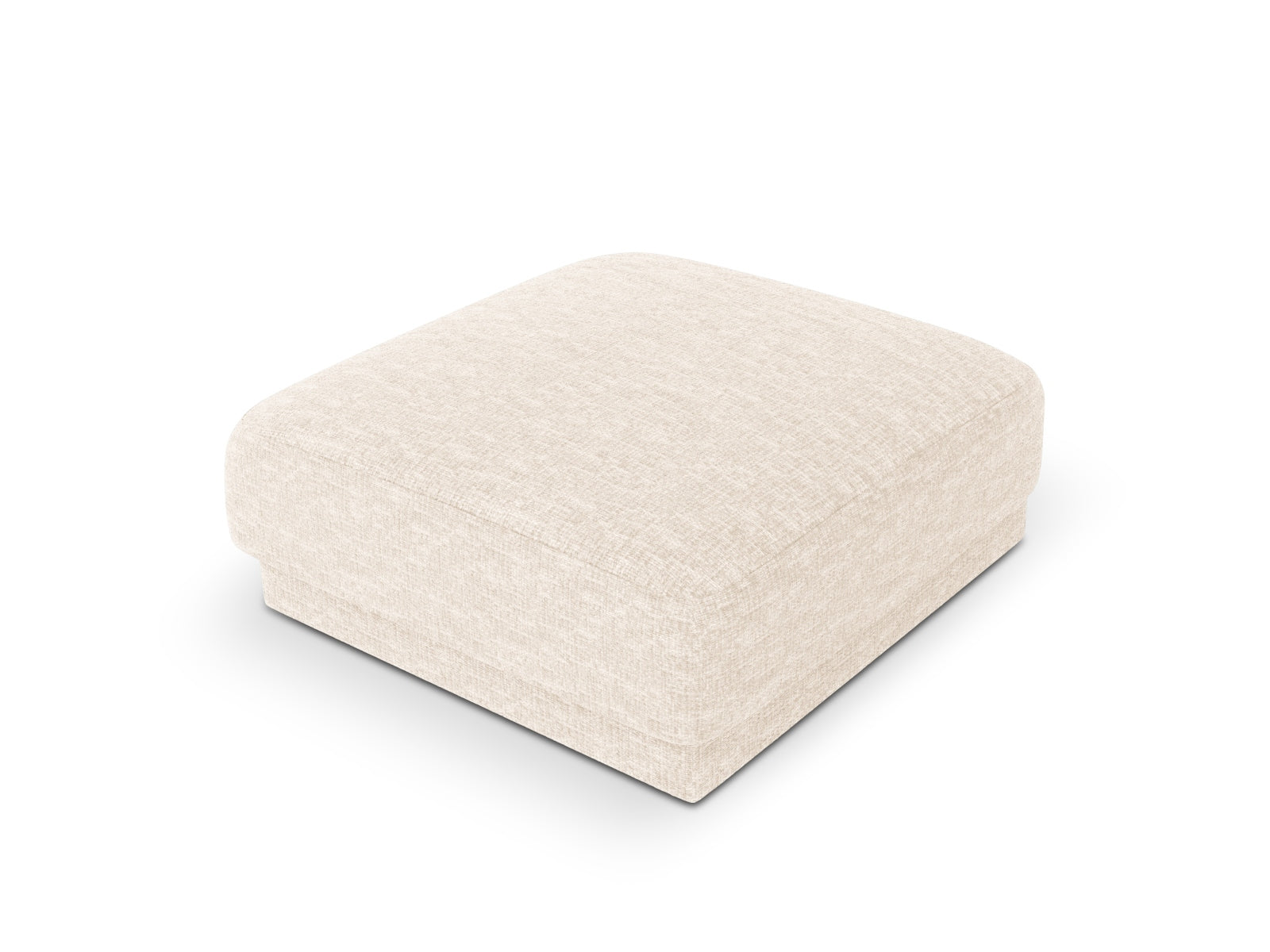 Moderner Miley Pouf in zartem Ivory-Eden, perfekt für gemütliche Sitzgelegenheiten und stilvolle Wohnakzente. Hochwertige Micadoni-Qualität.