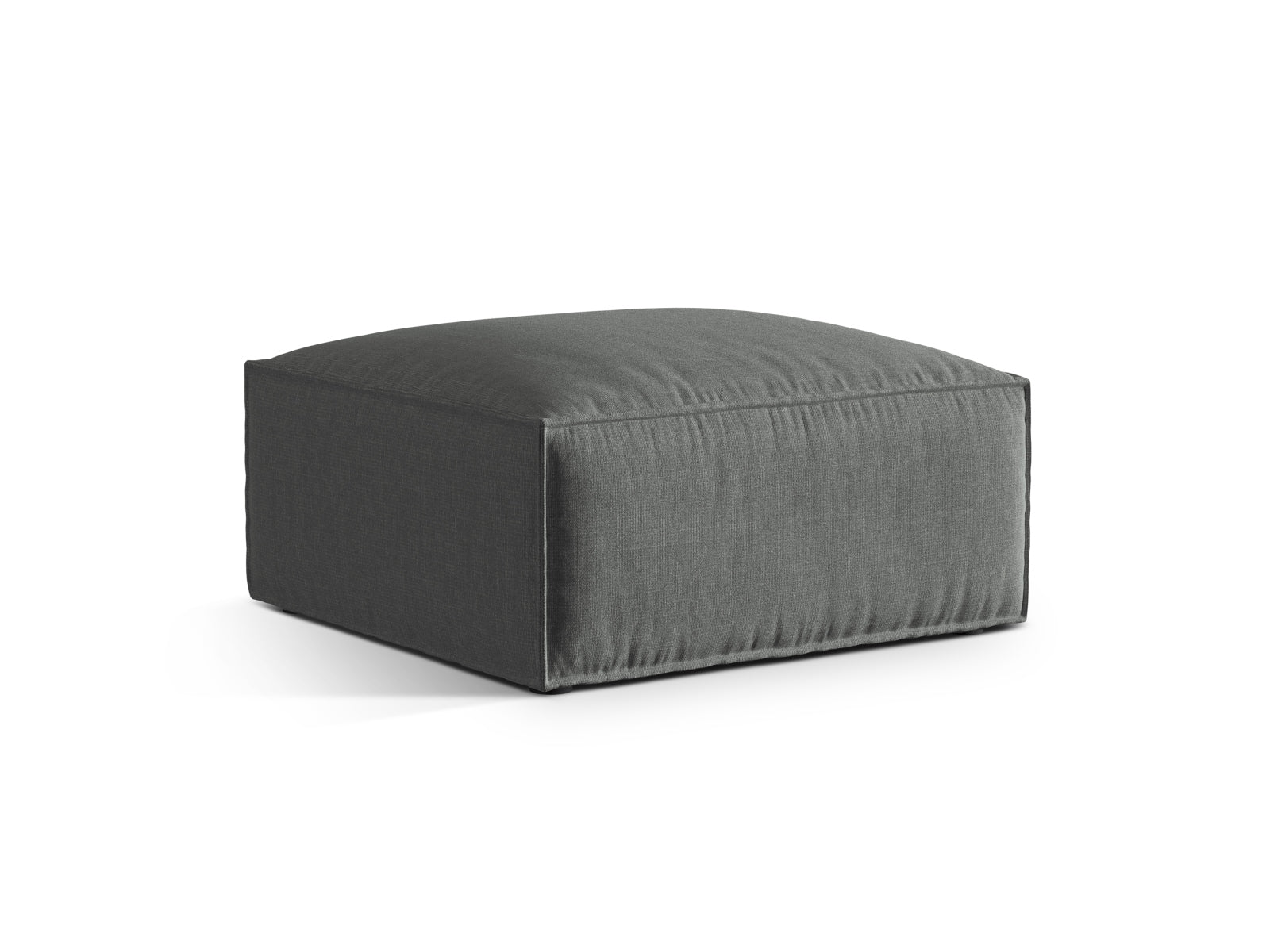 Stylischer 1-Sitzer Pouf Nuria in elegantem Grau, ideal für moderne Wohnräume. Hochwertige Verarbeitung von Micadoni.