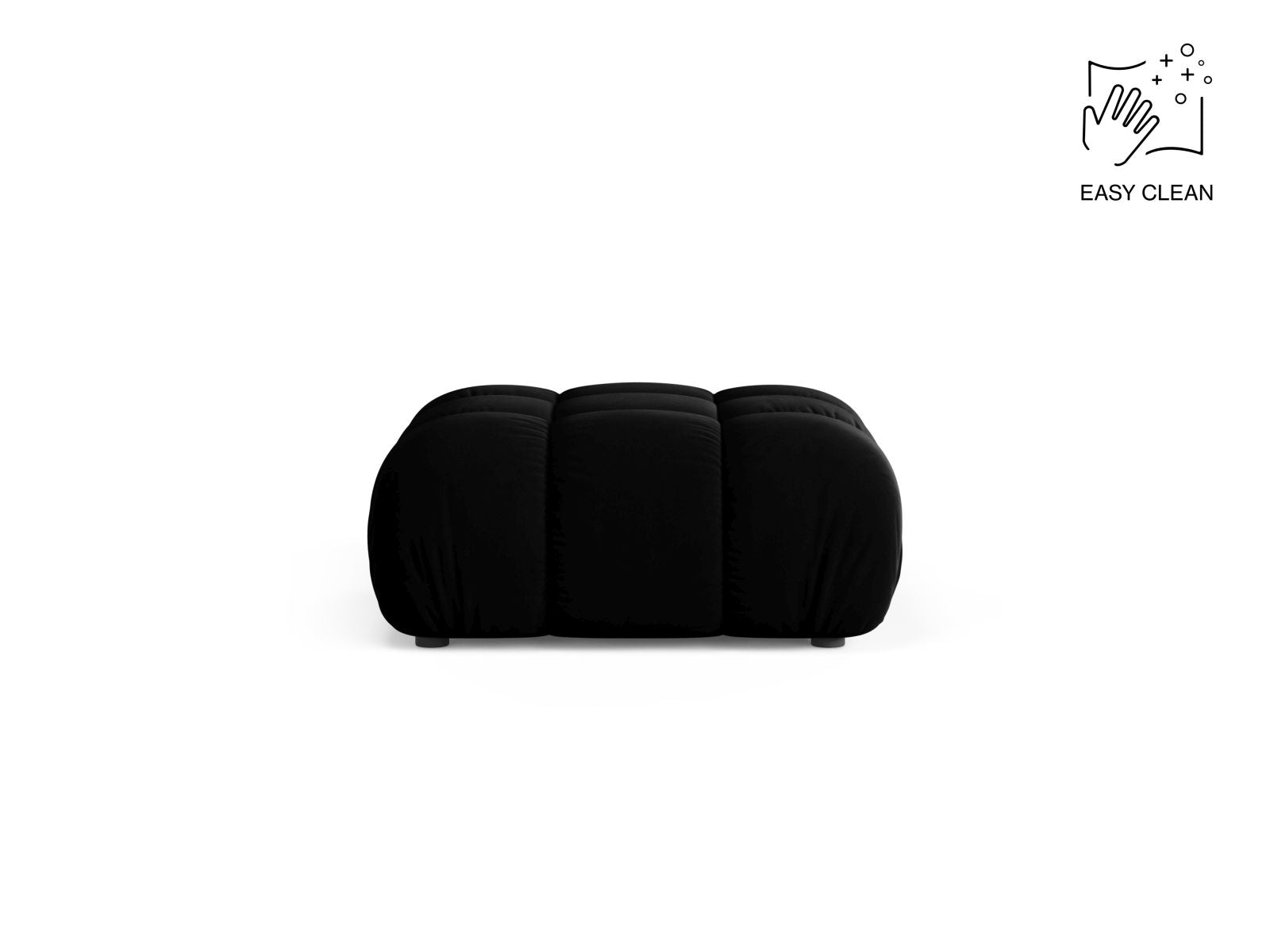 1-Sitzer Pouf Bellis in Black-Venus präsentiert im Onlineshop von KAQTU Design AG. Pouf ist von Micadoni
