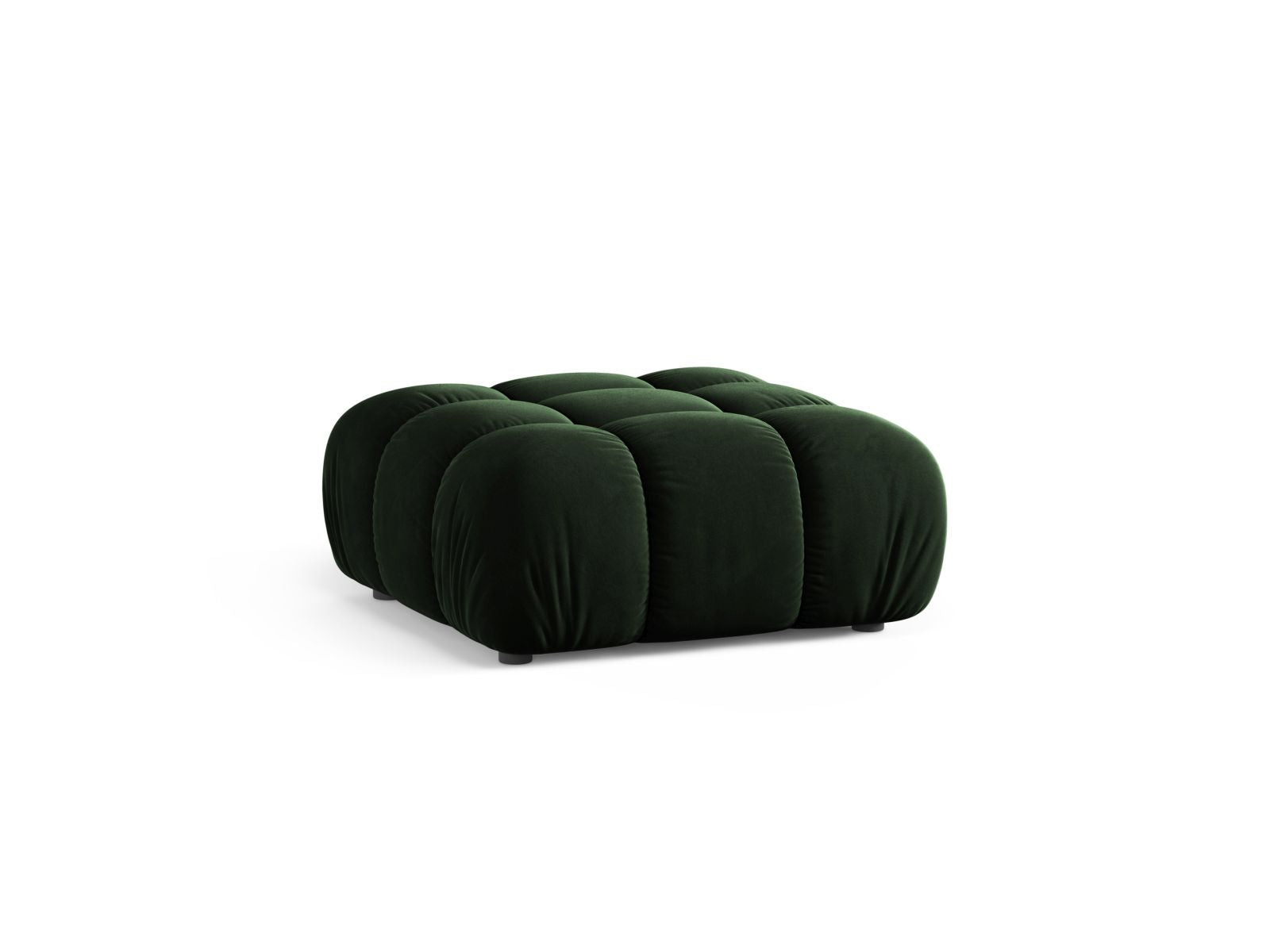 Eleganter 1-Sitzer Pouf Bellis in sattem Bottle Green, ideal für stilvolle Akzente in jedem Raum. Hochwertige Verarbeitung von Micadoni.