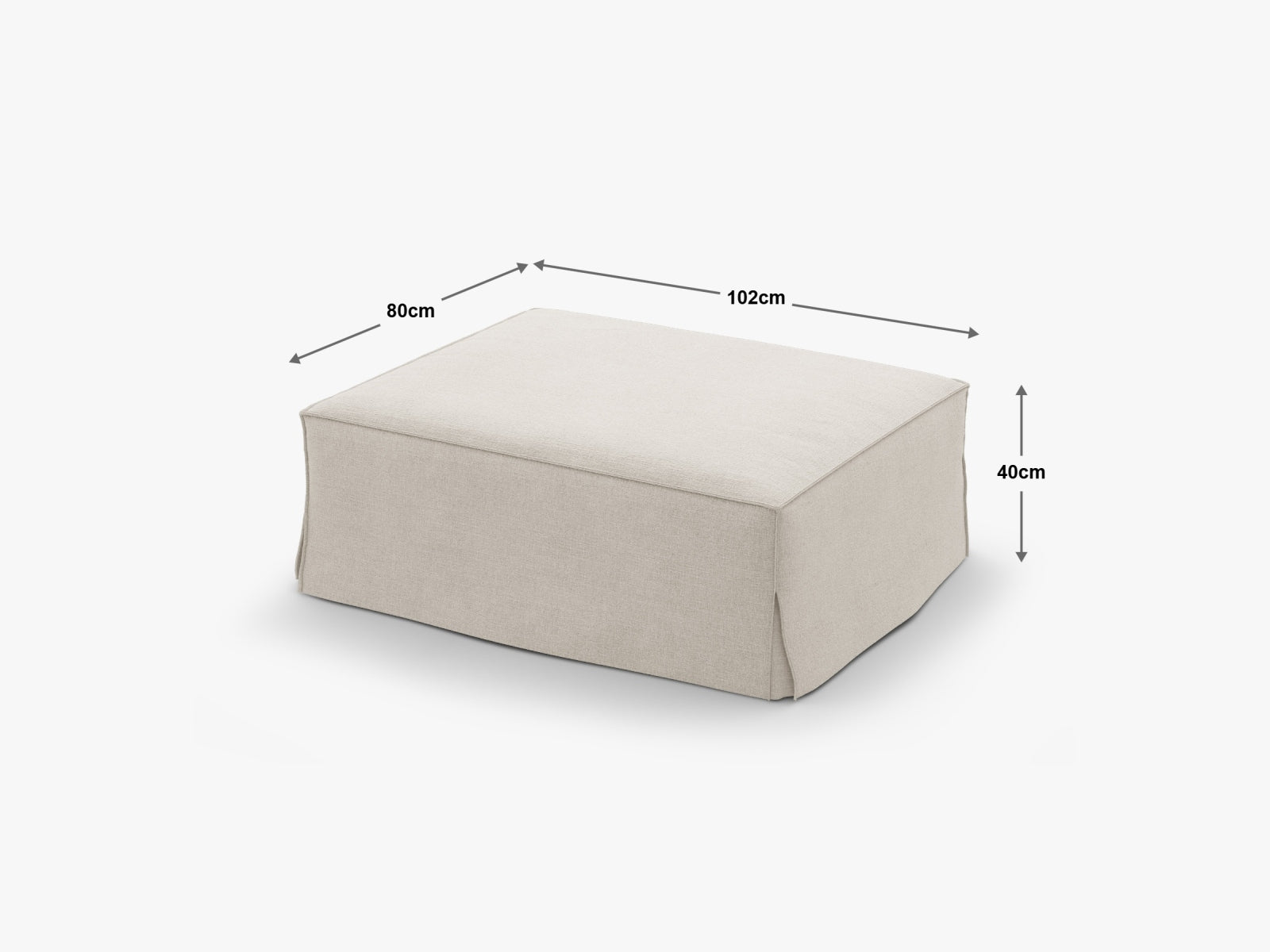 Jodie Pouf 1 Sitzer mit abnehmbaren Bezug in Sand-LINS präsentiert im Onlineshop von KAQTU Design AG. Modulares Sofa ist von Micadoni