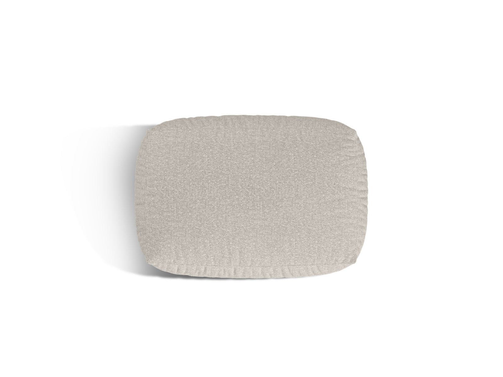 Eleganter 1-Sitzer Pouf Martina in sanftem Beige, ideal für entspannte Sitzgelegenheiten und geschmackvolle Wohnraumgestaltung.