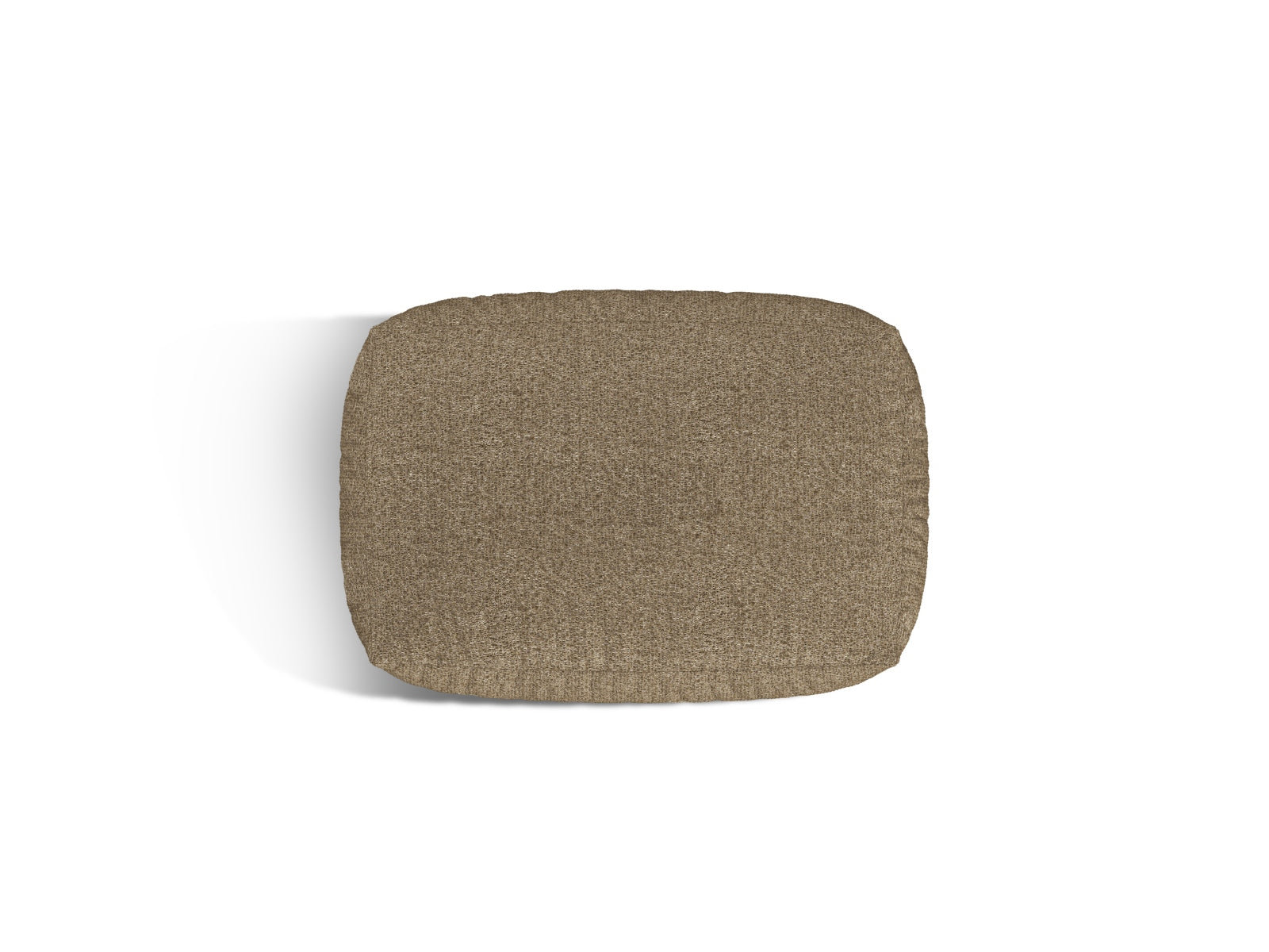 Eleganter 1-Sitzer Pouf Martina in sanftem Cappuccino, ideal für gemütliche Sitzgelegenheiten und geschmackvolle Raumgestaltung.
