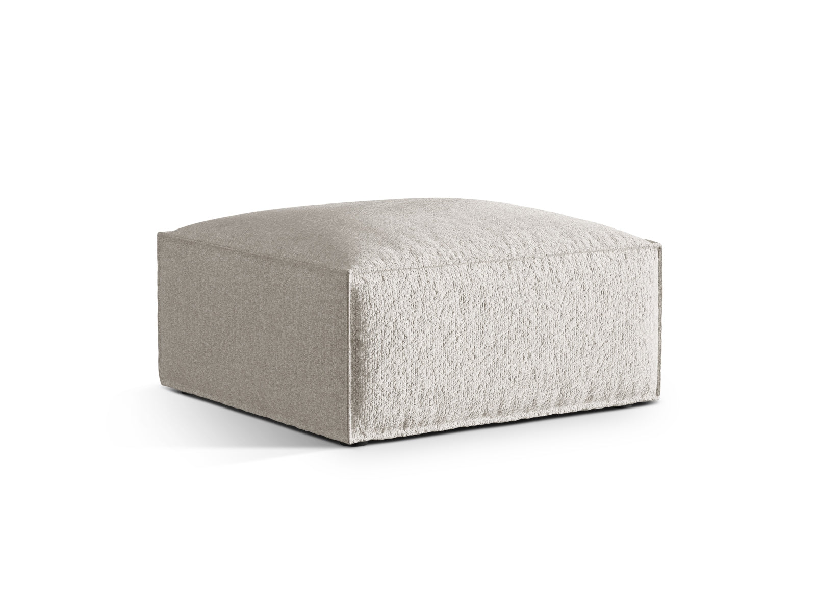 Nuria Boucle Pouf 1 Sitzer in Grey Beige Melange-Monet präsentiert im Onlineshop von KAQTU Design AG. Modulares Sofa ist von Micadoni