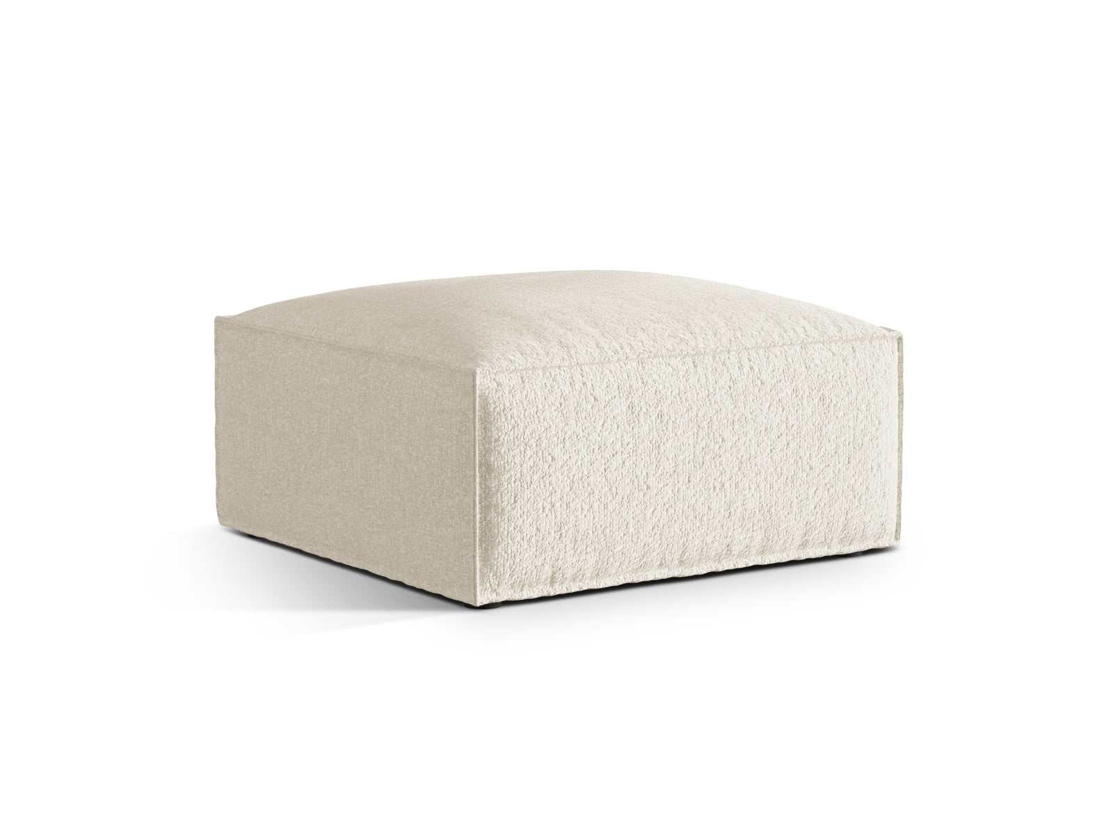 Nuria Boucle Pouf 1 Sitzer in Ivory-Monet präsentiert im Onlineshop von KAQTU Design AG. Modulares Sofa ist von Micadoni
