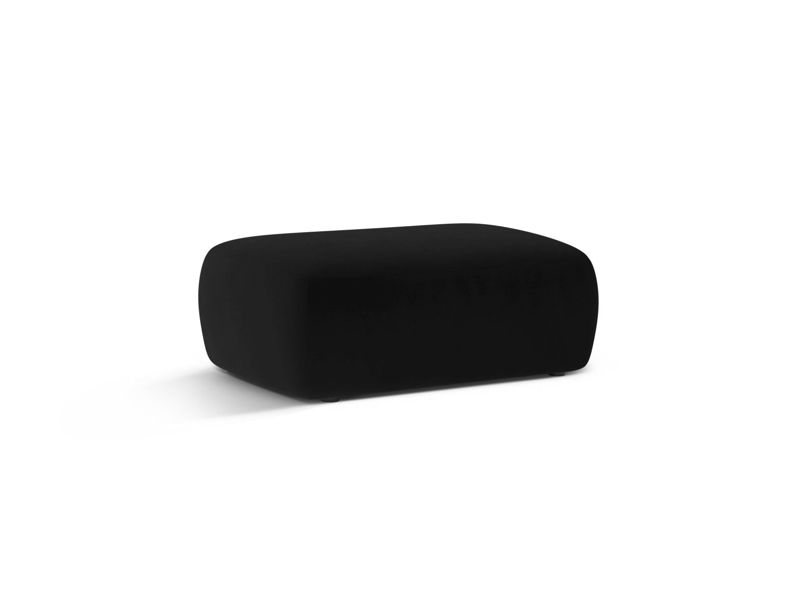 Eleganter 1-Sitzer Pouf Kate in stilvollem Schwarz, ideal für moderne Wohnräume. Hochwertige Verarbeitung von Micadoni.