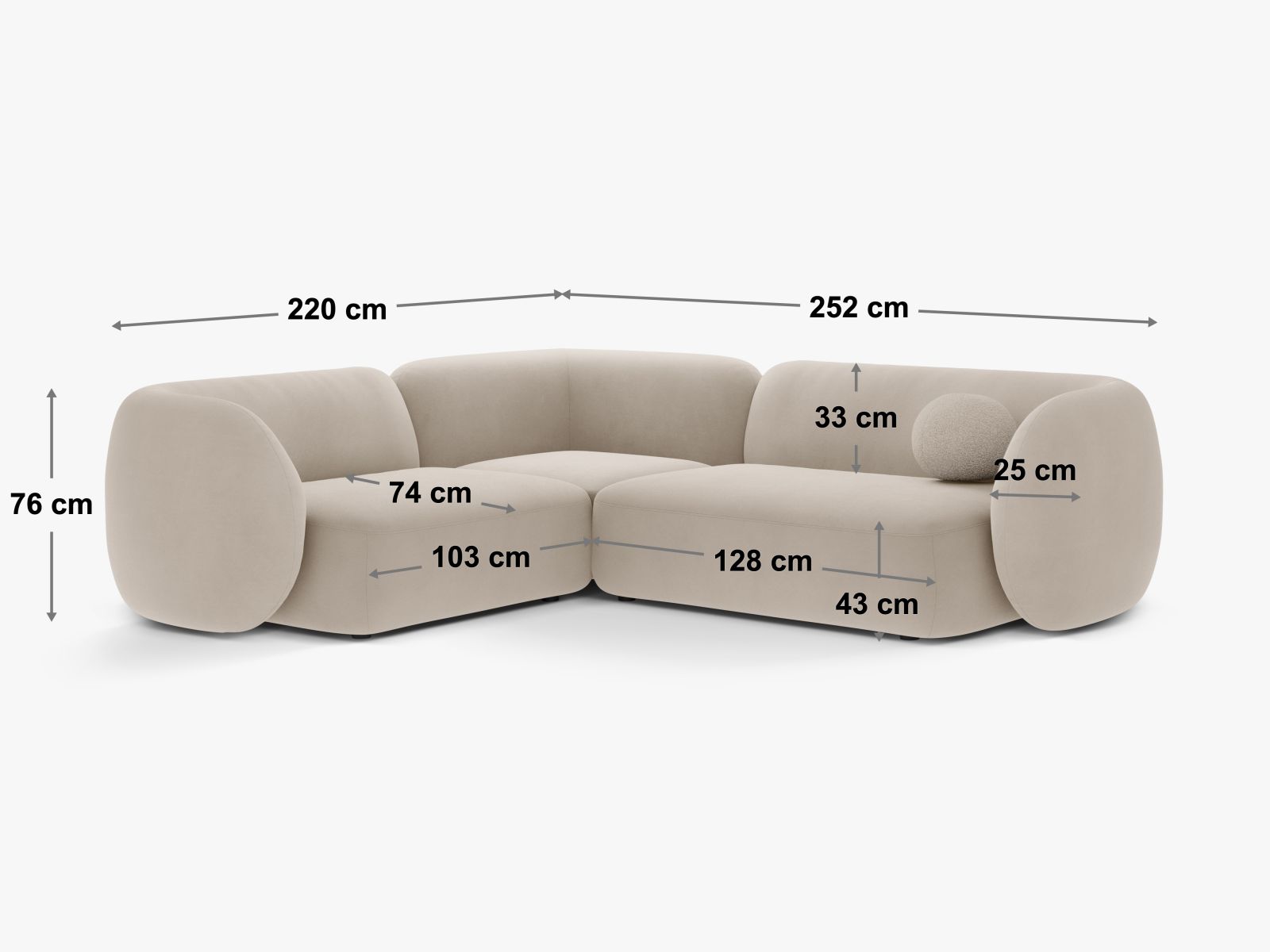Stilvoller 1-Sitzer Pouf Kate in edlem Flaschengrün, perfekt für moderne Interiors. Hochwertige Materialien und elegantes Design von Micadoni.