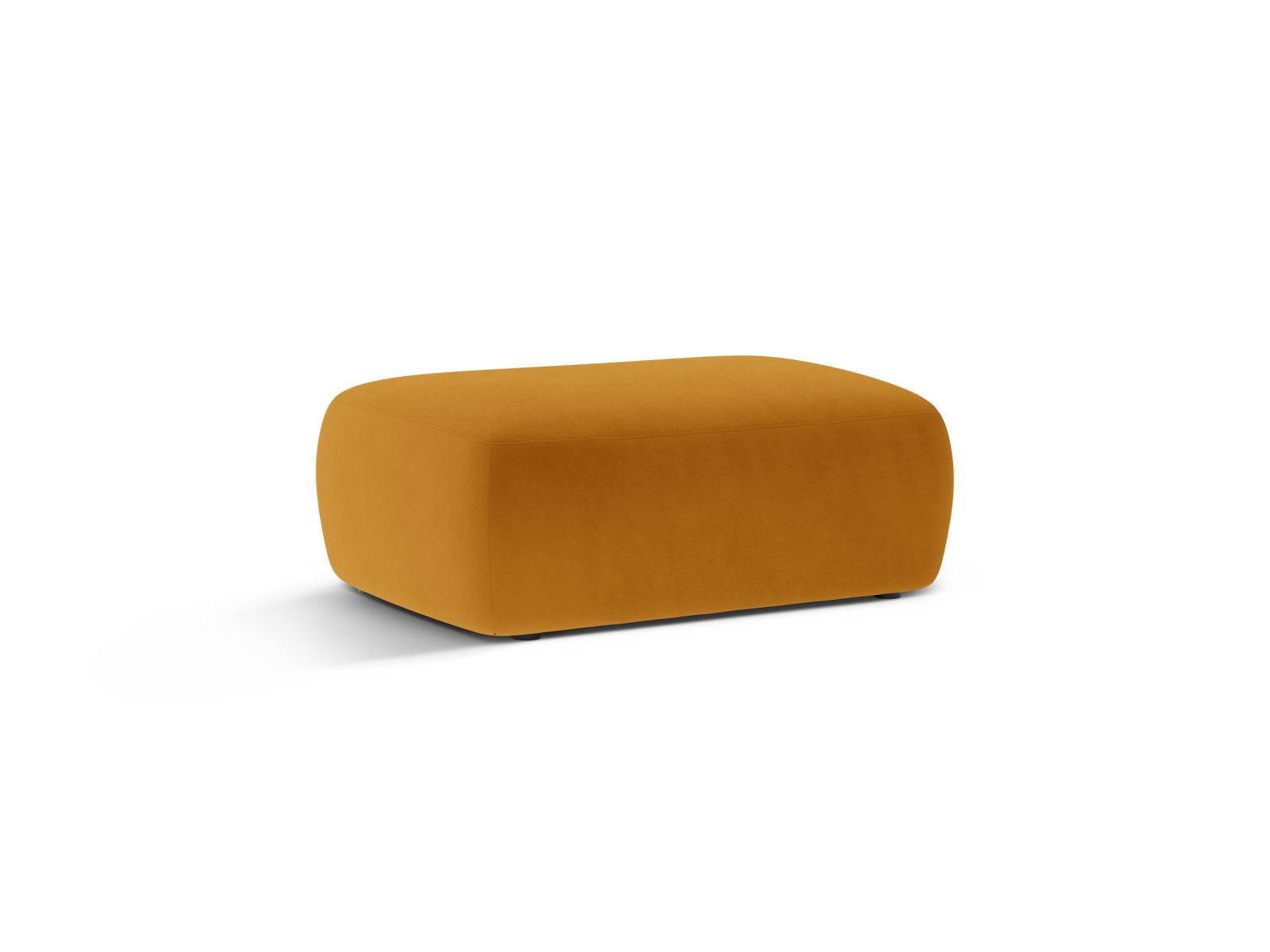 Stylischer 1-Sitzer Pouf Kate in leuchtendem Gelb, ideal für moderne Wohnräume. Hochwertige Verarbeitung von Micadoni.