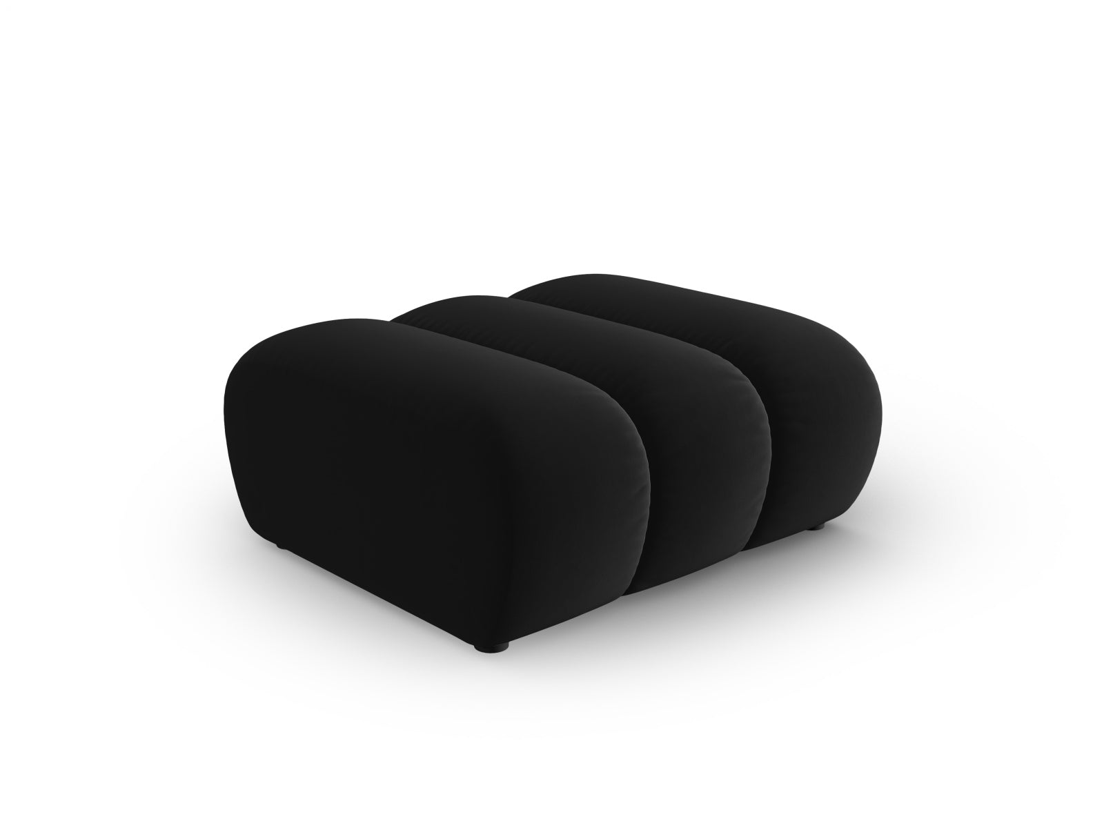 Lupine Velour Pouf 1 Sitz in Black-Salvador präsentiert im Onlineshop von KAQTU Design AG. Pouf ist von Micadoni