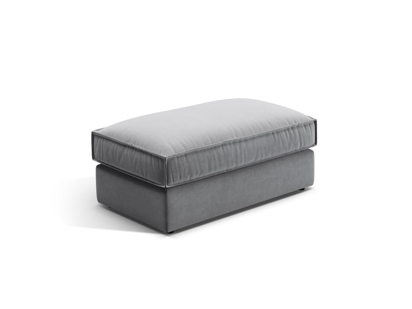 Stylischer 1-Sitzer Pouf Pola in elegantem Grau, perfekt für entspannte Momente. Hochwertige Materialien und modernes Design von Micadoni.