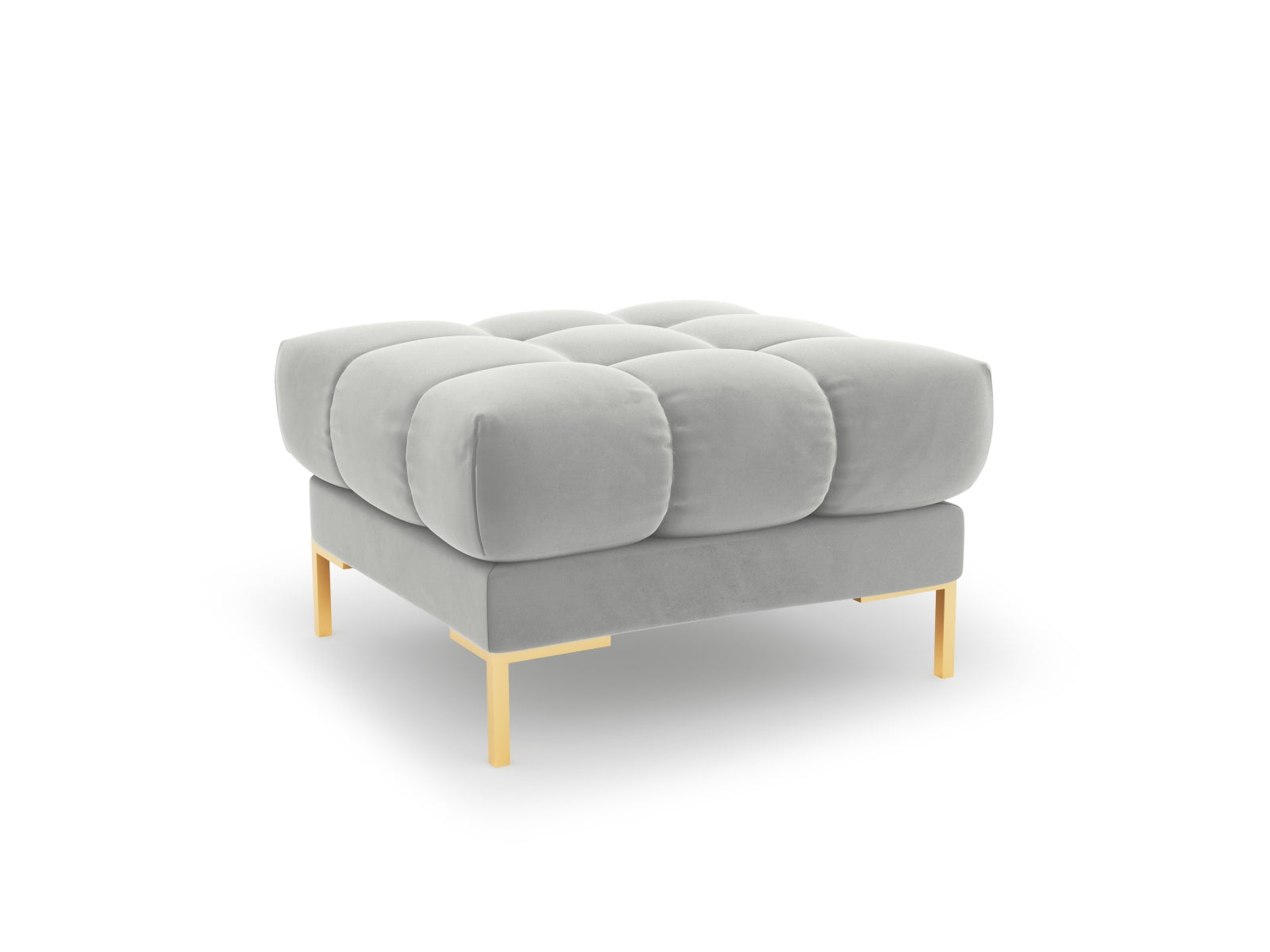 Mamaia Velour Pouf 1 Sitz in Silver/Gold präsentiert im Onlineshop von KAQTU Design AG. Pouf ist von Micadoni