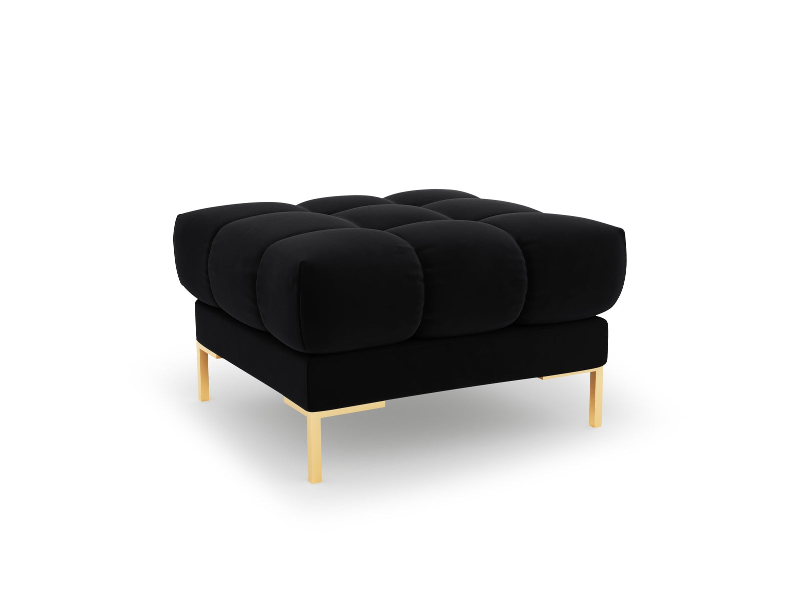 Mamaia Velour Pouf 1 Sitz in Black/Gold präsentiert im Onlineshop von KAQTU Design AG. Pouf ist von Micadoni
