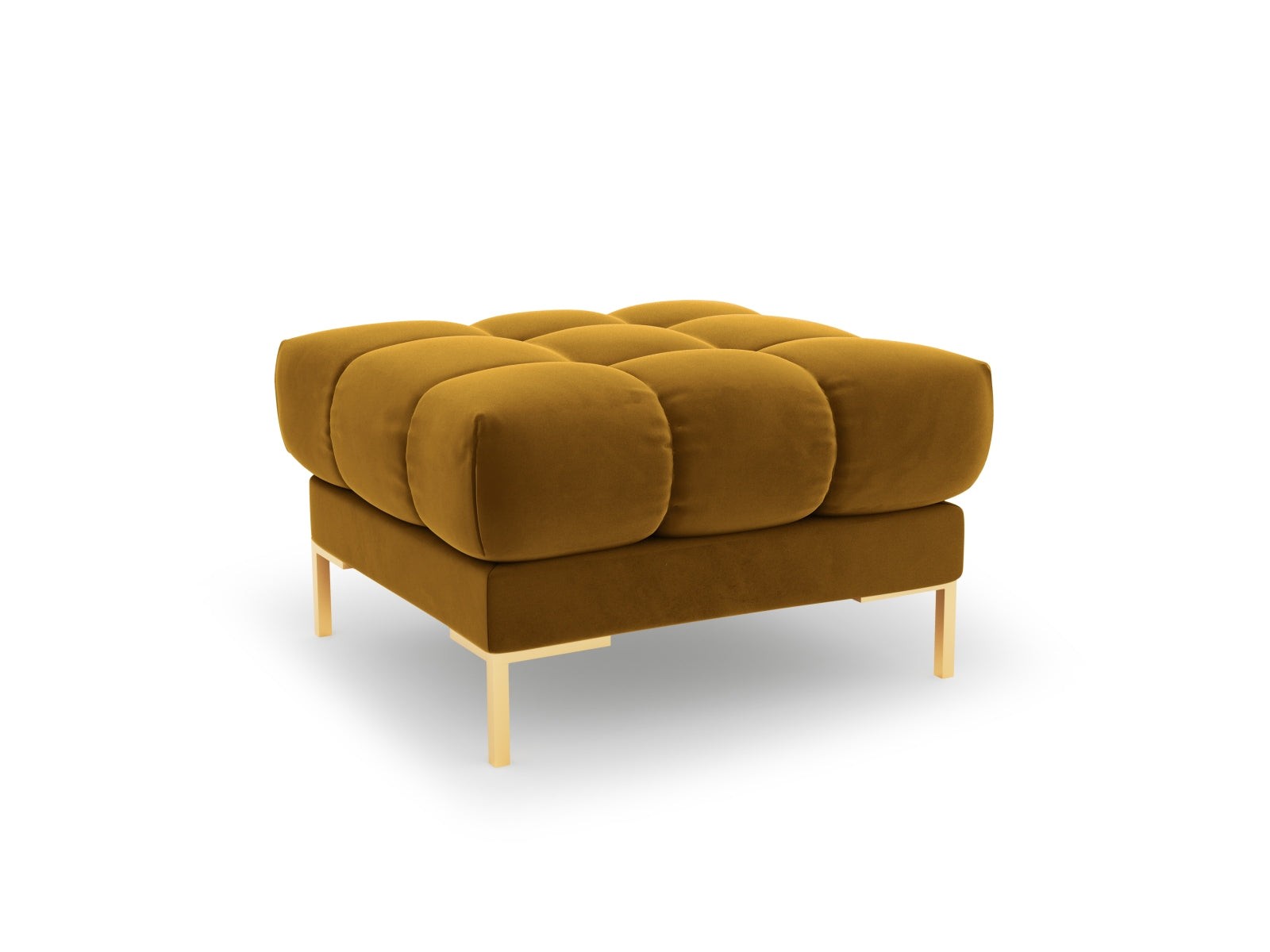 Mamaia Velour Pouf 1 Sitz in Yellow/Gold präsentiert im Onlineshop von KAQTU Design AG. Pouf ist von Micadoni