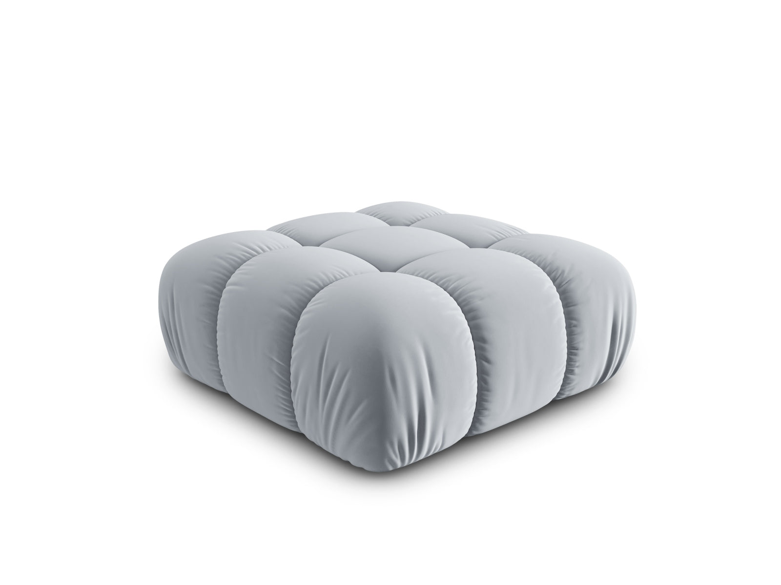 Erleben Sie den Bellis Velour Pouf von Micadoni – ein vielseitiger, eleganter Sitzhocker mit luxuriösem Velourstoff und 94 cm Durchmesser.