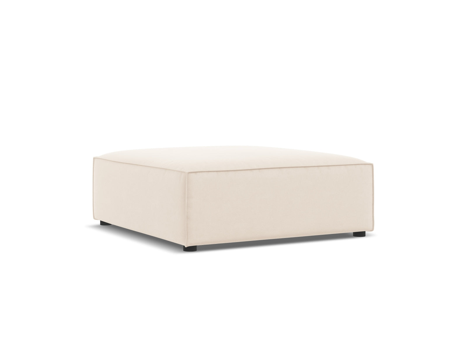 Entdecken Sie den stilvollen Jodie Velour Pouf 1 Sitz von Micadoni – ein elegantes Möbelstück für Komfort und vielseitige Nutzung in jedem Raum.