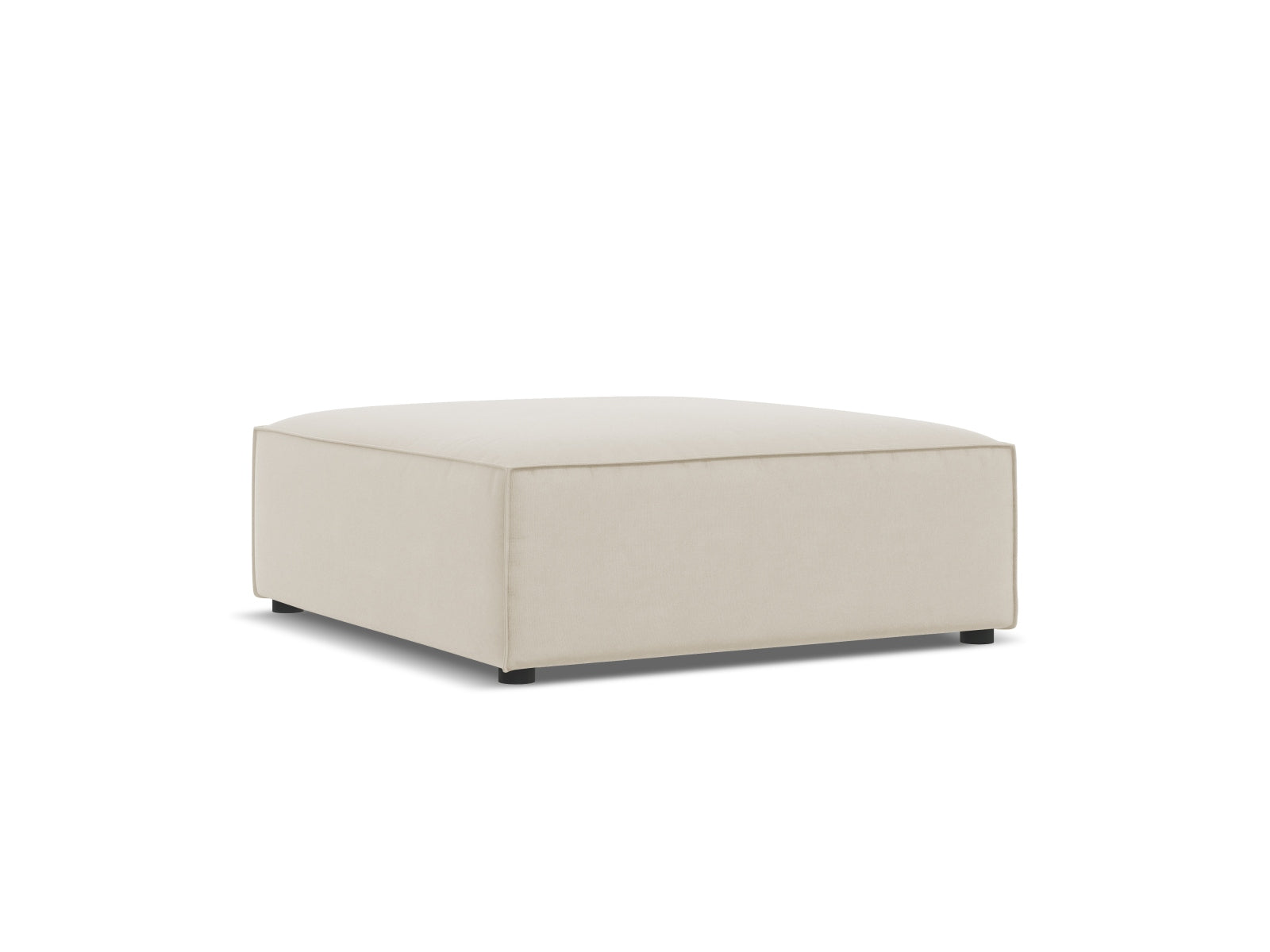 Entdecken Sie den stilvollen Jodie Velour Pouf 1 Sitz von Micadoni – ein elegantes Möbelstück für Komfort und vielseitige Nutzung in jedem Raum.