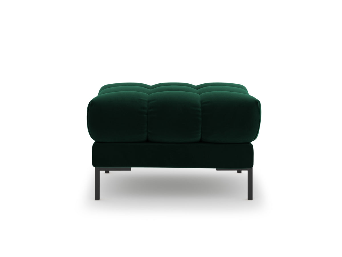 Mamaia Velour Pouf 1 Sitz in Bottle Green/Schwarz-Bluvel präsentiert im Onlineshop von KAQTU Design AG. Pouf ist von Micadoni
