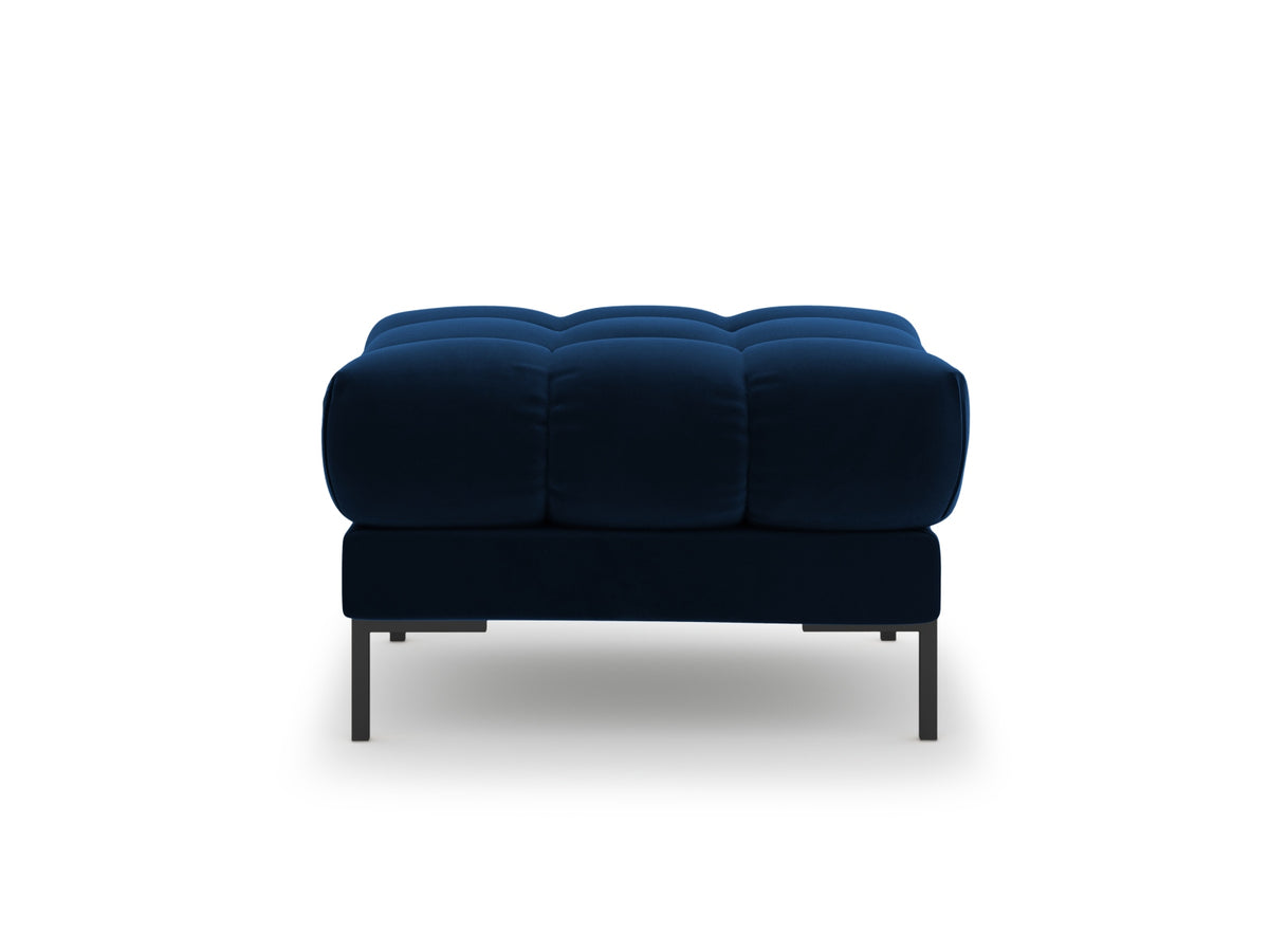 Mamaia Velour Pouf 1 Sitz in Royal Blue/Schwarz-Bluvel präsentiert im Onlineshop von KAQTU Design AG. Pouf ist von Micadoni