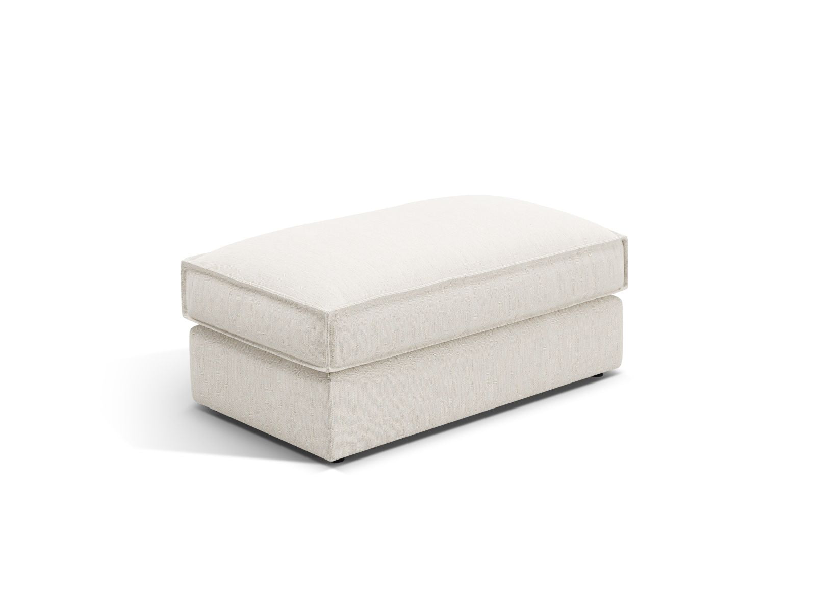 Stylischer 1-Sitzer Pouf Pola in klassischem Weiß, perfekt für jedes moderne Zuhause. Hochwertige Materialien und elegantes Design von Micadoni.