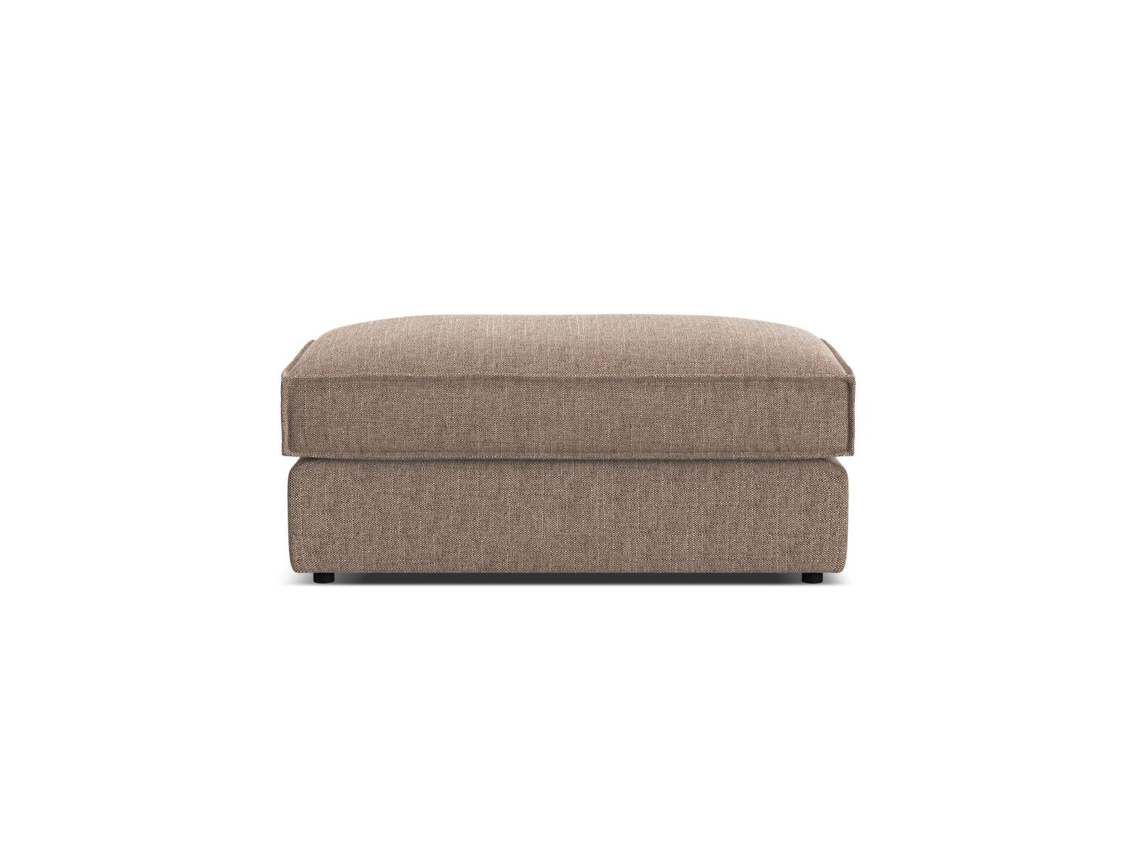 Eleganter 1-Sitzer Pouf Pola in sanftem Beige, ideal für stilvolle Akzente in Ihrem Zuhause. Bequem und vielseitig einsetzbar.