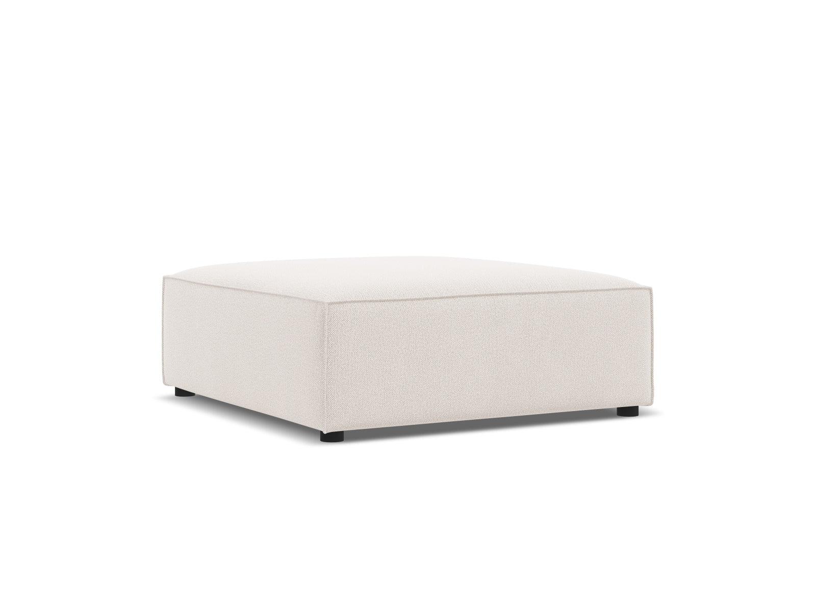 Moderner Jodie Pouf in zartem Beige, bietet zusätzlichen Komfort und Stil für jedes Zuhause. Ideal als Sitz oder Ablage für Füße.