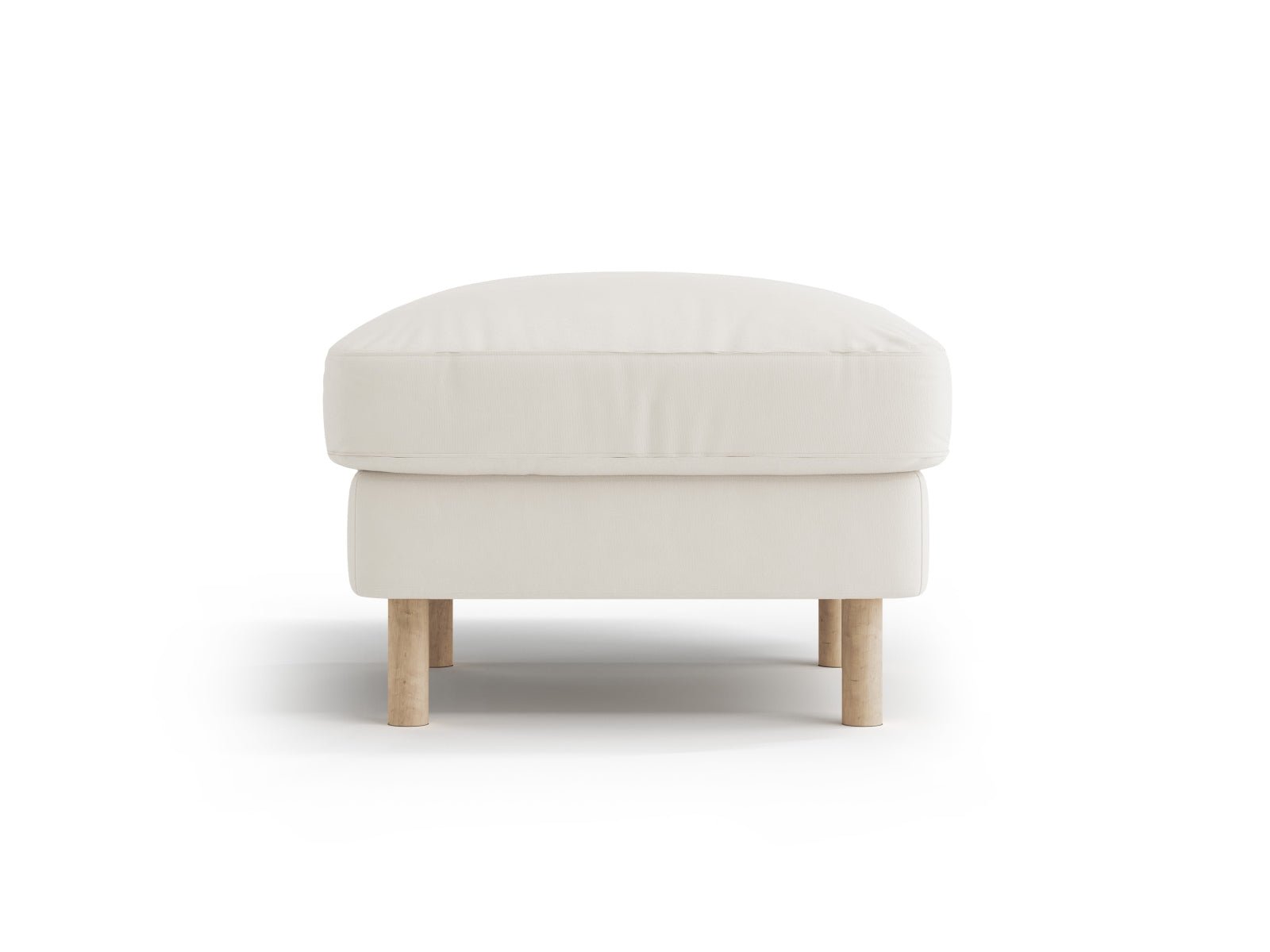 Eden Velour Pouf 1 Sitzer in Beige präsentiert im Onlineshop von KAQTU Design AG. Modulares Sofa ist von Micadoni
