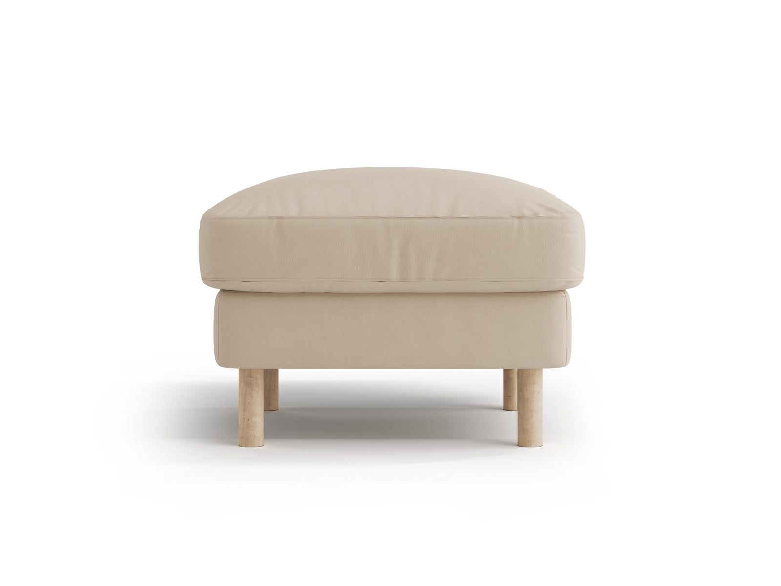 Eden Velour Pouf 1 Sitzer in Nude präsentiert im Onlineshop von KAQTU Design AG. Modulares Sofa ist von Micadoni
