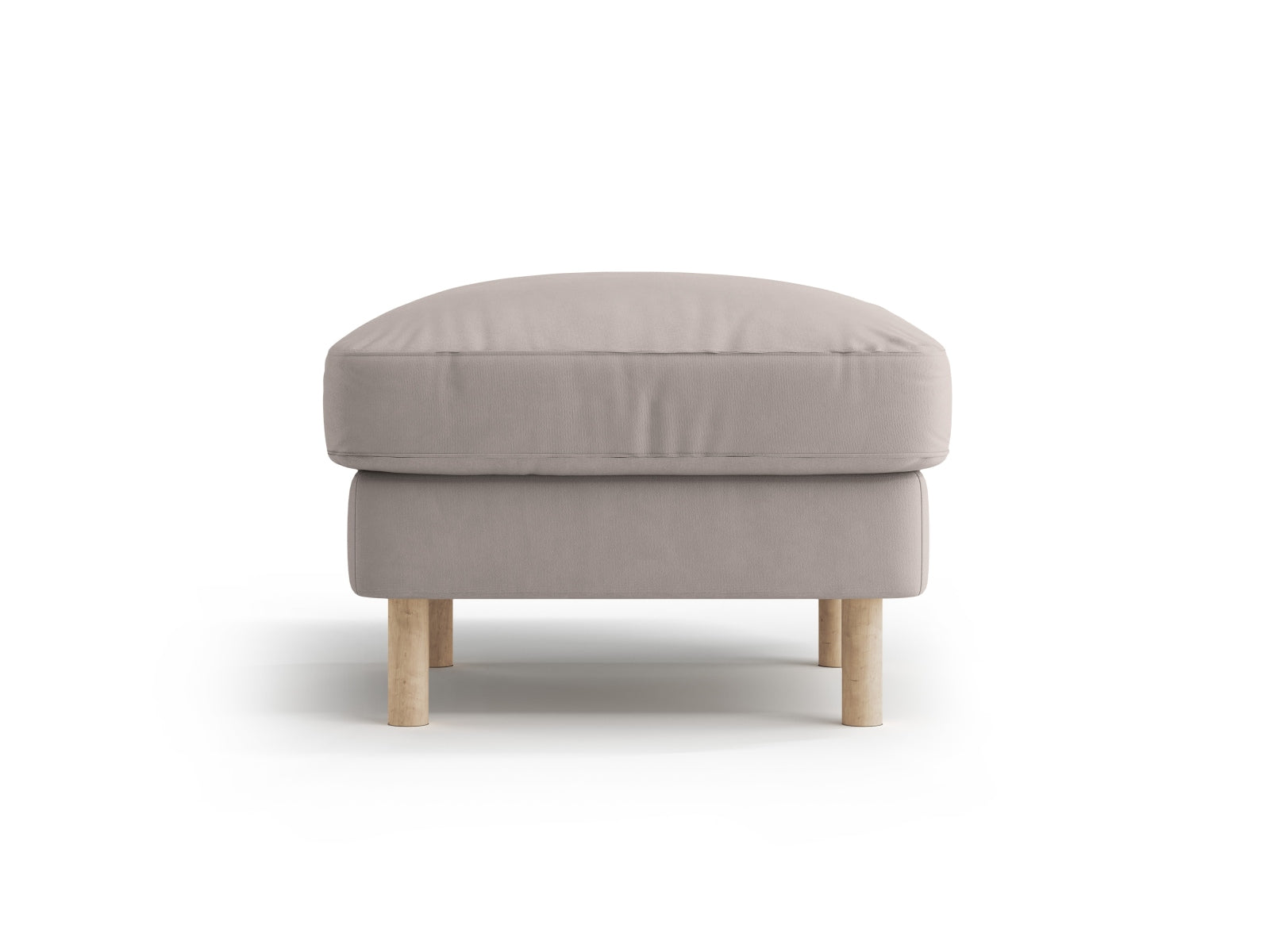 Eden Velour Pouf 1 Sitzer in Warm grey präsentiert im Onlineshop von KAQTU Design AG. Modulares Sofa ist von Micadoni