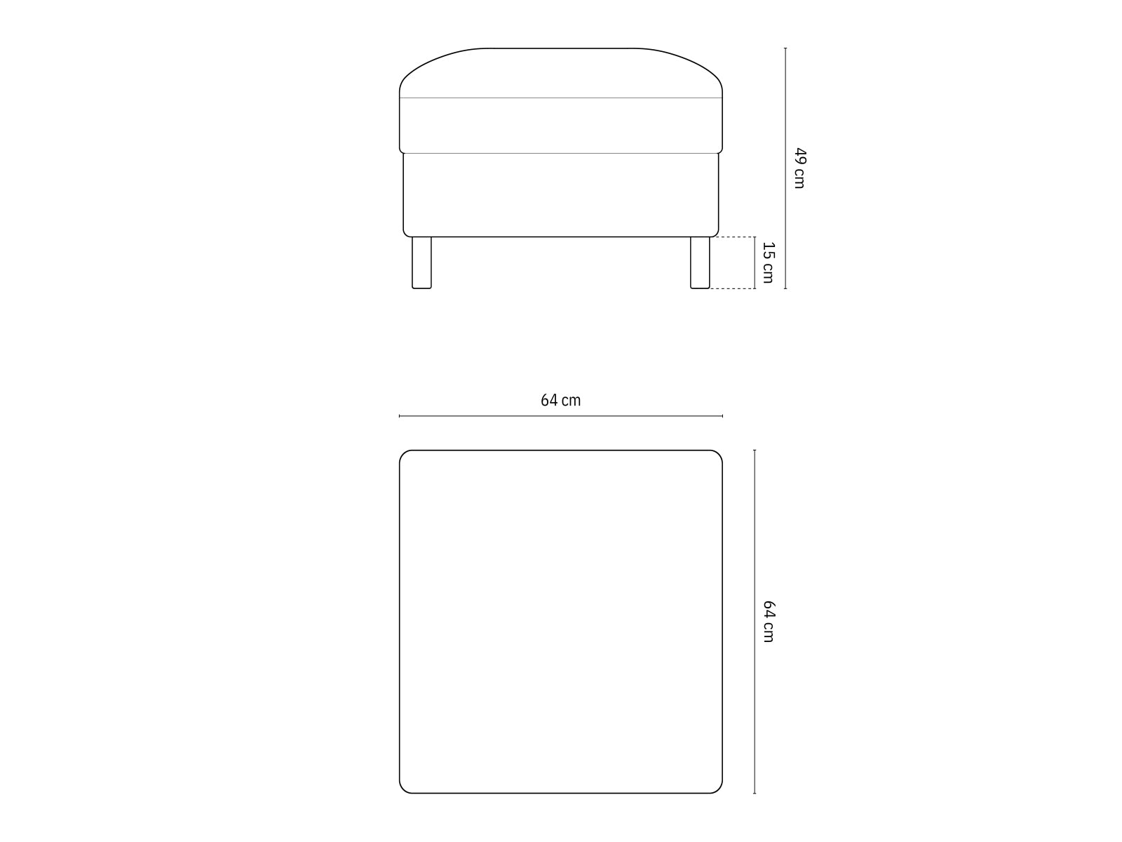 Stylischer Eden Velour Pouf 1 Sitzer in einem sanften Honigton, perfekt für moderne Wohnräume und als bequeme Sitzgelegenheit.