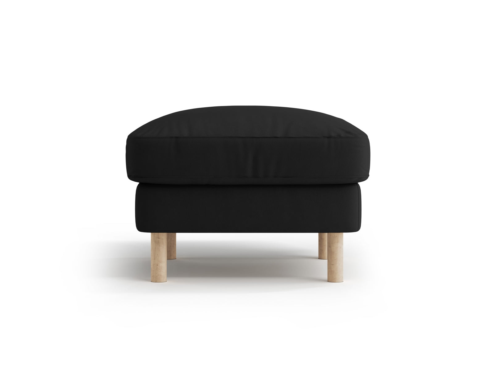 Eden Velour Pouf 1 Sitzer in Black präsentiert im Onlineshop von KAQTU Design AG. Modulares Sofa ist von Micadoni