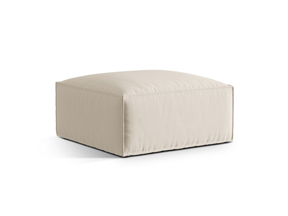 Nuria Velour Pouf 1 Sitzer in Beige-Paris präsentiert im Onlineshop von KAQTU Design AG. Modulares Sofa ist von Micadoni