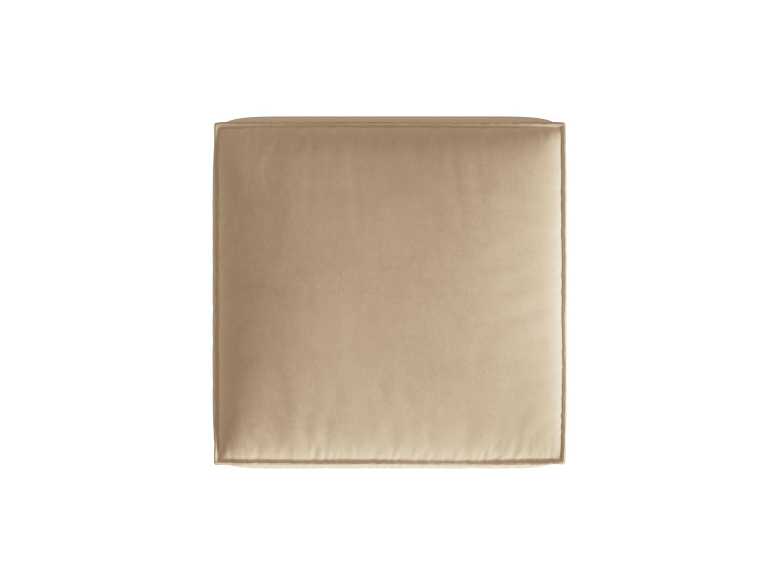 Stylischer Nuria Velour Pouf in zartem Nude, perfekt für moderne Interiors. Teil der vielseitigen Sofaserie von Micadoni.
